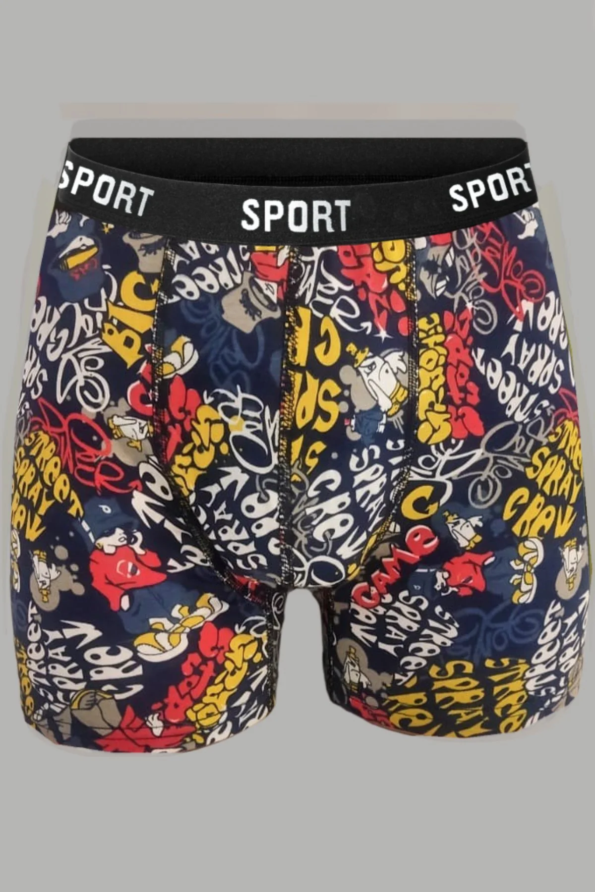Desenli Düz Karışık Erkek 7'li Paket Pamuklu Likralı Boxer - DeeAn Görsel 4