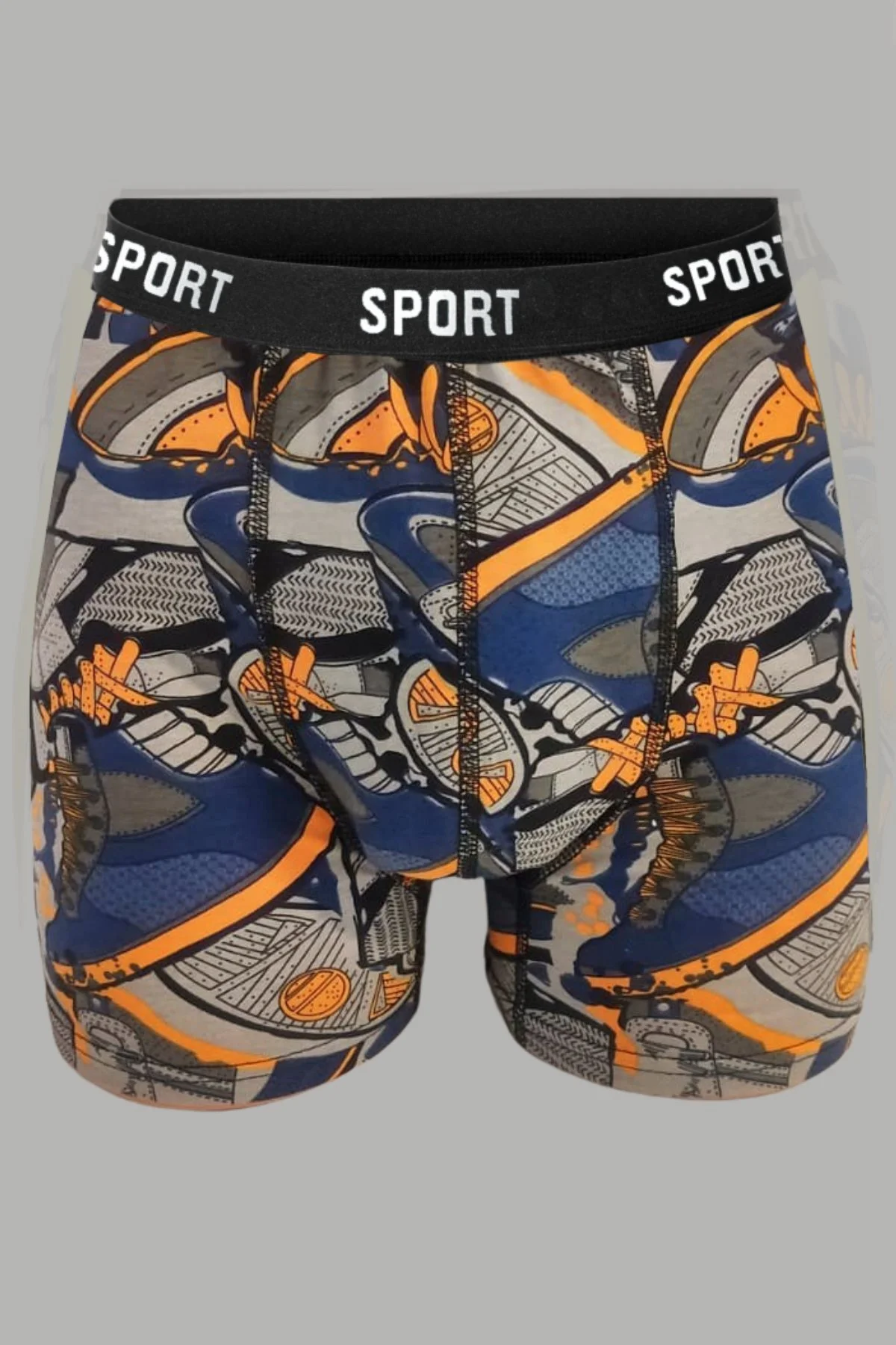 Desenli Düz Karışık Erkek 7'li Paket Pamuklu Likralı Boxer - DeeAn Görsel 3