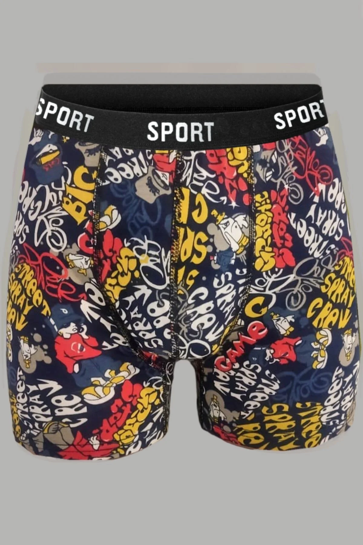 Desenli Düz Karışık Erkek 9'lu Paket Pamuklu Boxer - DeeAn Görsel 4