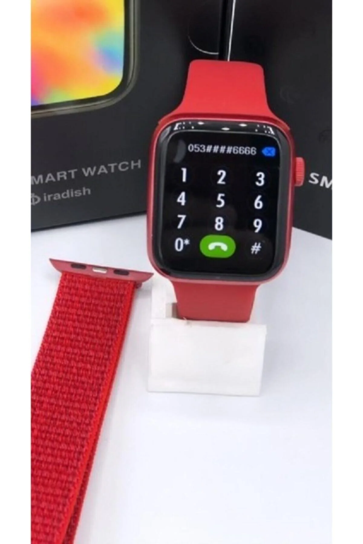 G68l Smart Watch 6s Akıllı Saat Konuşma Özellikli Türkçe Menü Yan Tuşlar Aktif Kırmızı - pazariz Görsel 2