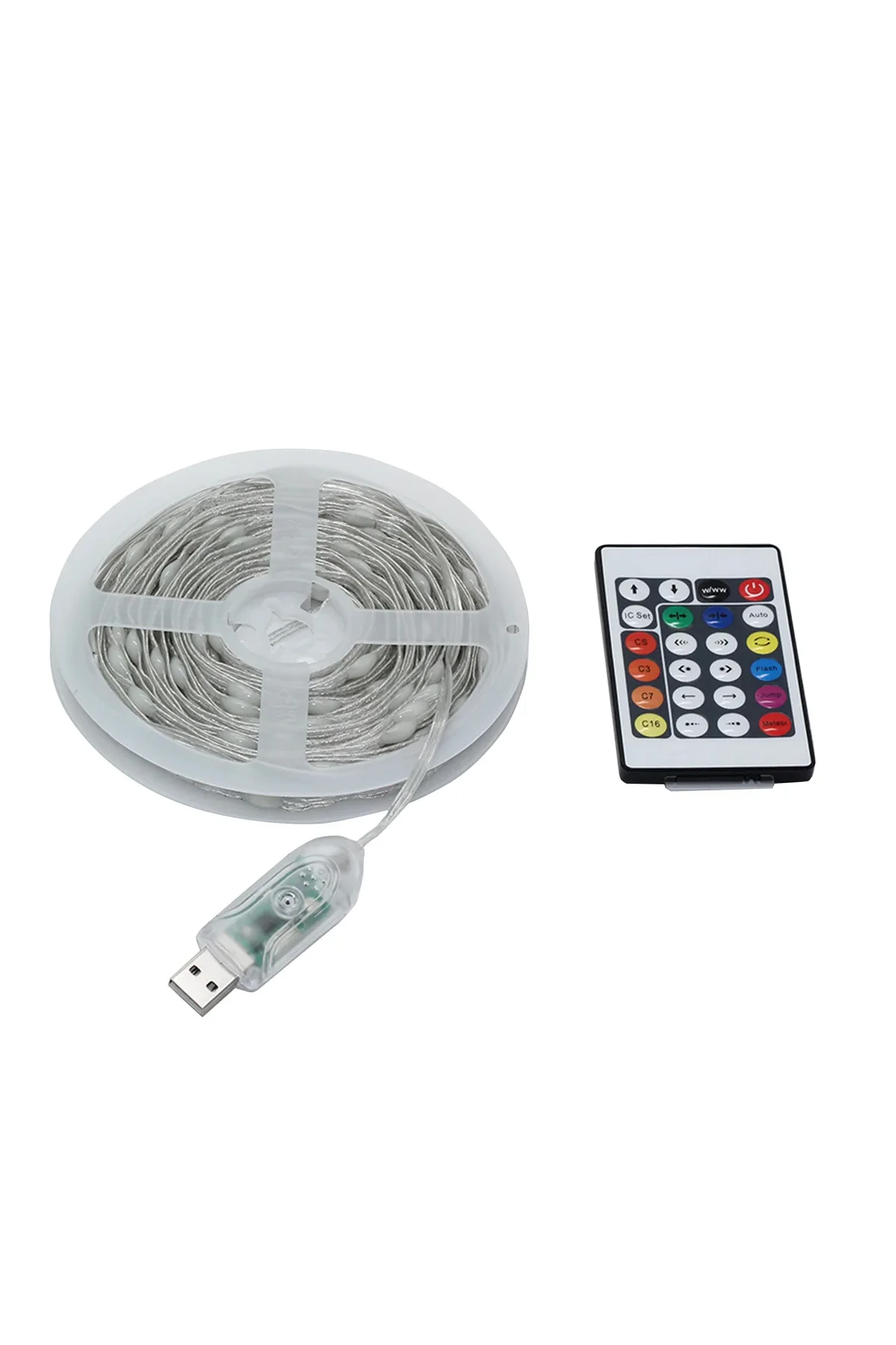 Animasyonlu Suya Dayanıklı Şerit Led 5 mt Usb Girişli Telefon Kontrollü Rgb Sese Duyarlı - pazariz Görsel 2