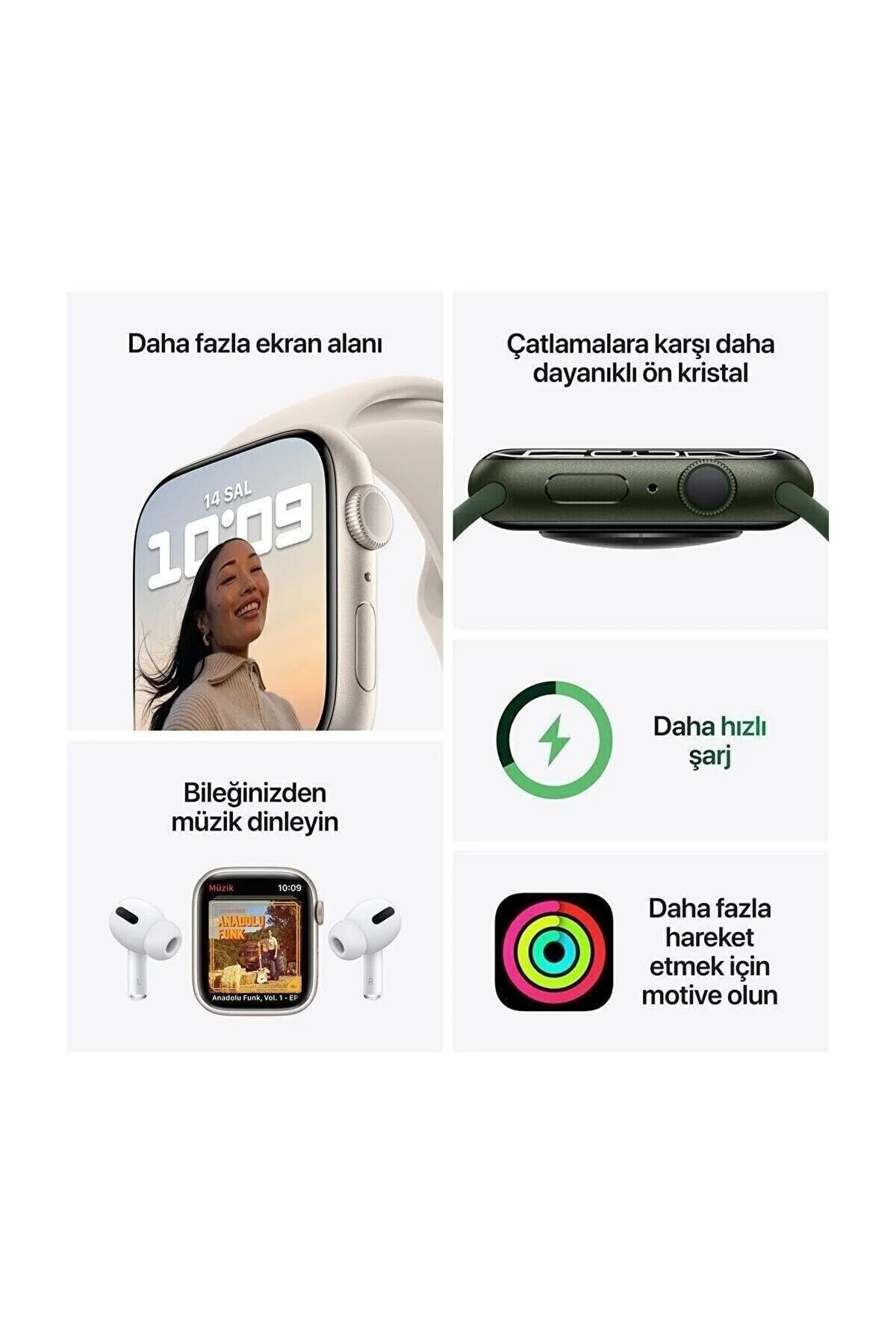 Watch 7 Pro Max 44 Mm. Akıllı Saat 2023 Edition Haki - pazariz Görsel 5