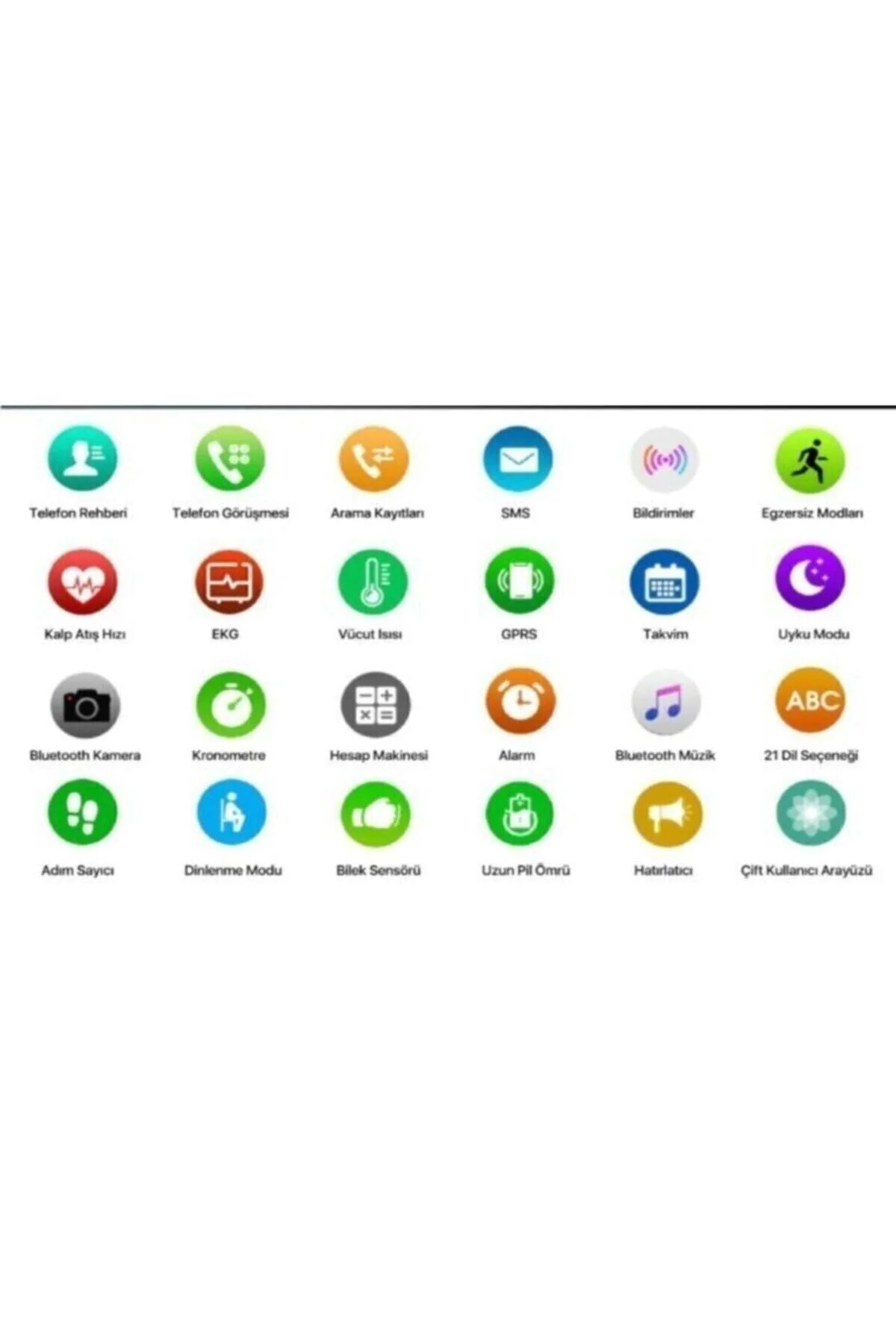 Watch6 Akıllı Saat Nabız Ölçer Çok Fonksiyonlu Ios Ve Android Uyumlu - pazariz Görsel 6