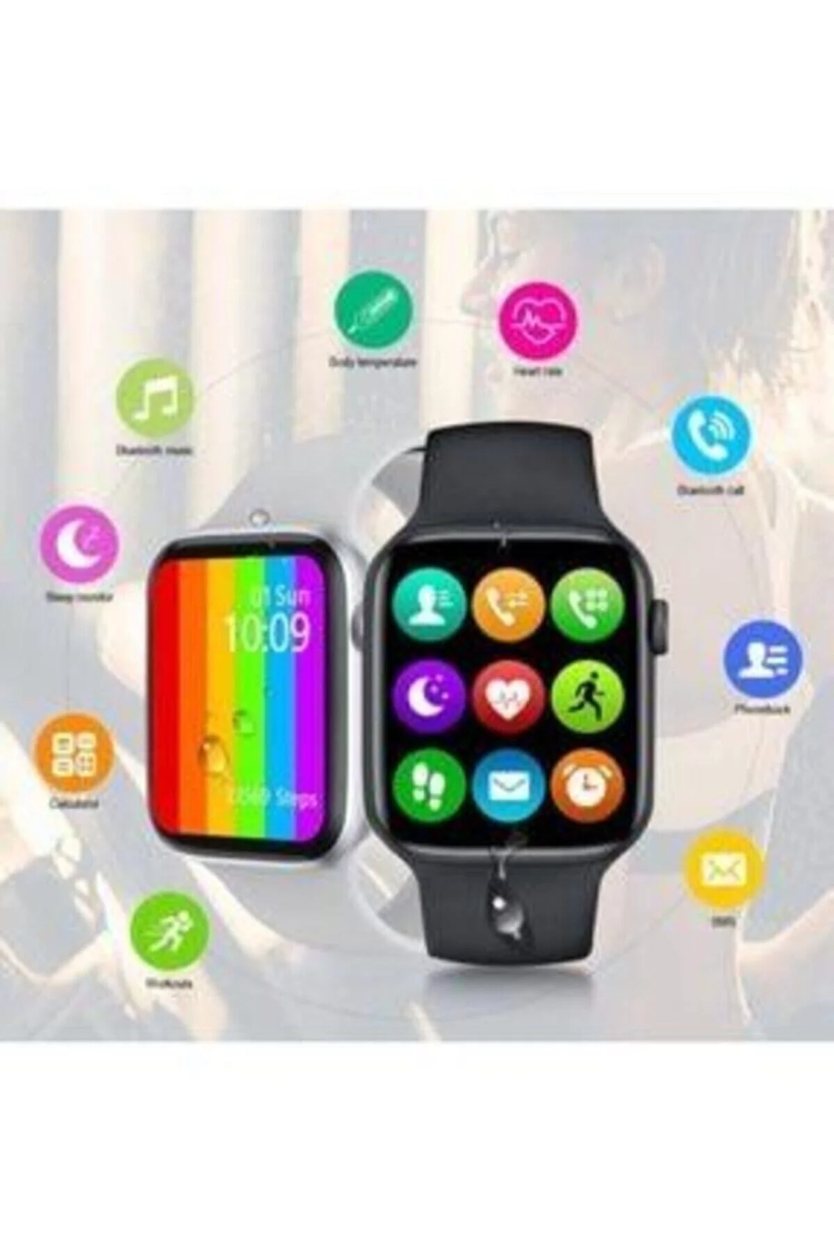 Watch6 Akıllı Saat Nabız Ölçer Çok Fonksiyonlu Ios Ve Android Uyumlu