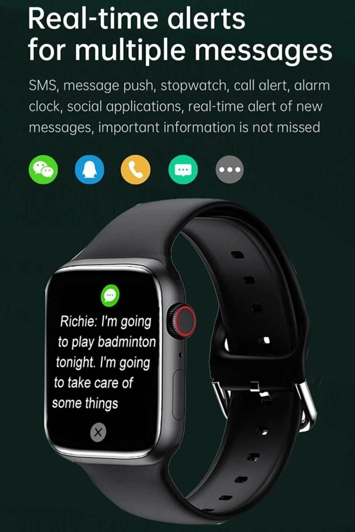 Watch 7 Pro Max Uyumlu Smartwatch Yeni Kasa Çift Tuş Aktif Konuşma Özellikli Türkçe Akıllı - pazariz Görsel 5