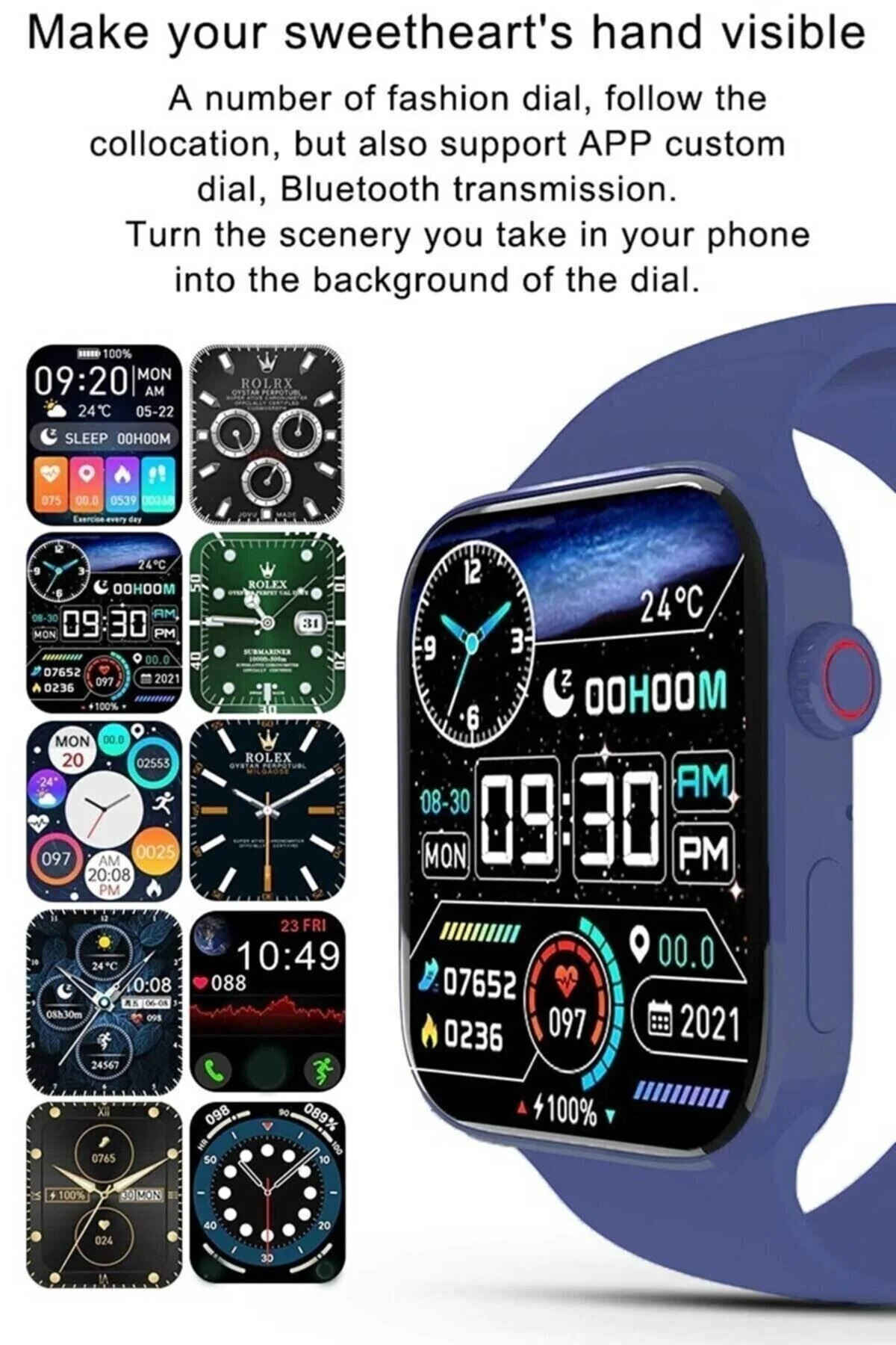 Watch 7 Pro Max Uyumlu Smartwatch Yeni Kasa Çift Tuş Aktif Konuşma Özellikli Türkçe Akıllı - pazariz Görsel 3