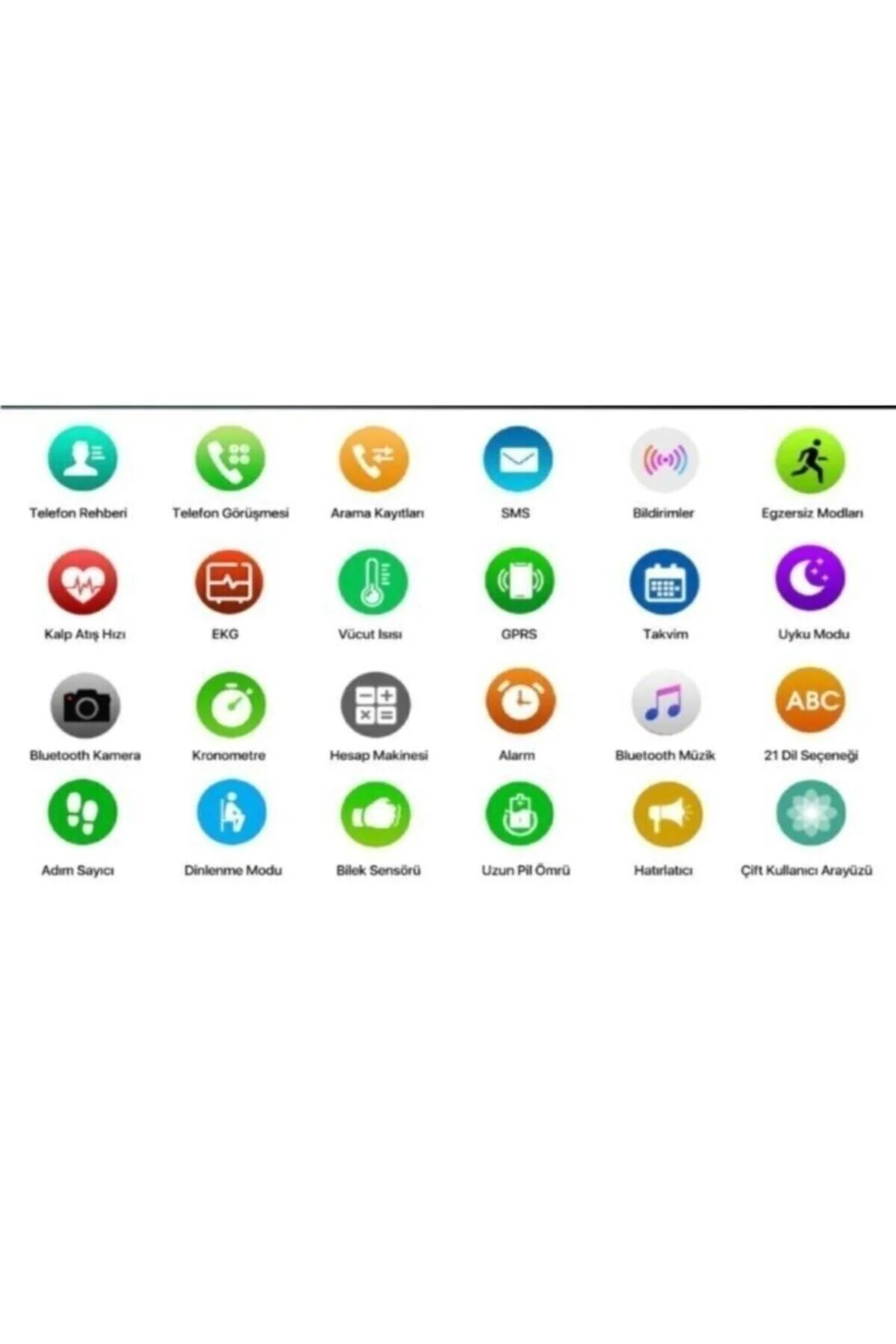 Watch6 Akıllı Saat Nabız Ölçer Çok Fonksiyonlu Ios Ve Android Uyumlu Watch 6 - pazariz Görsel 5