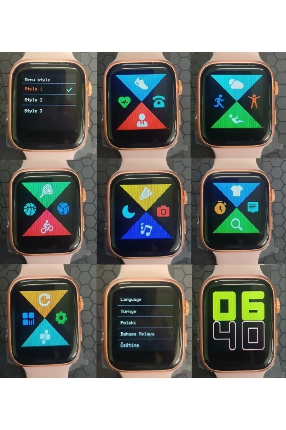 Akıllı Saat Nabız Ölçer Bileklik Adımsayar Smart Watch X7 Series 6 Mesaj Okuma Fitpro Siyah - pazariz Görsel 3