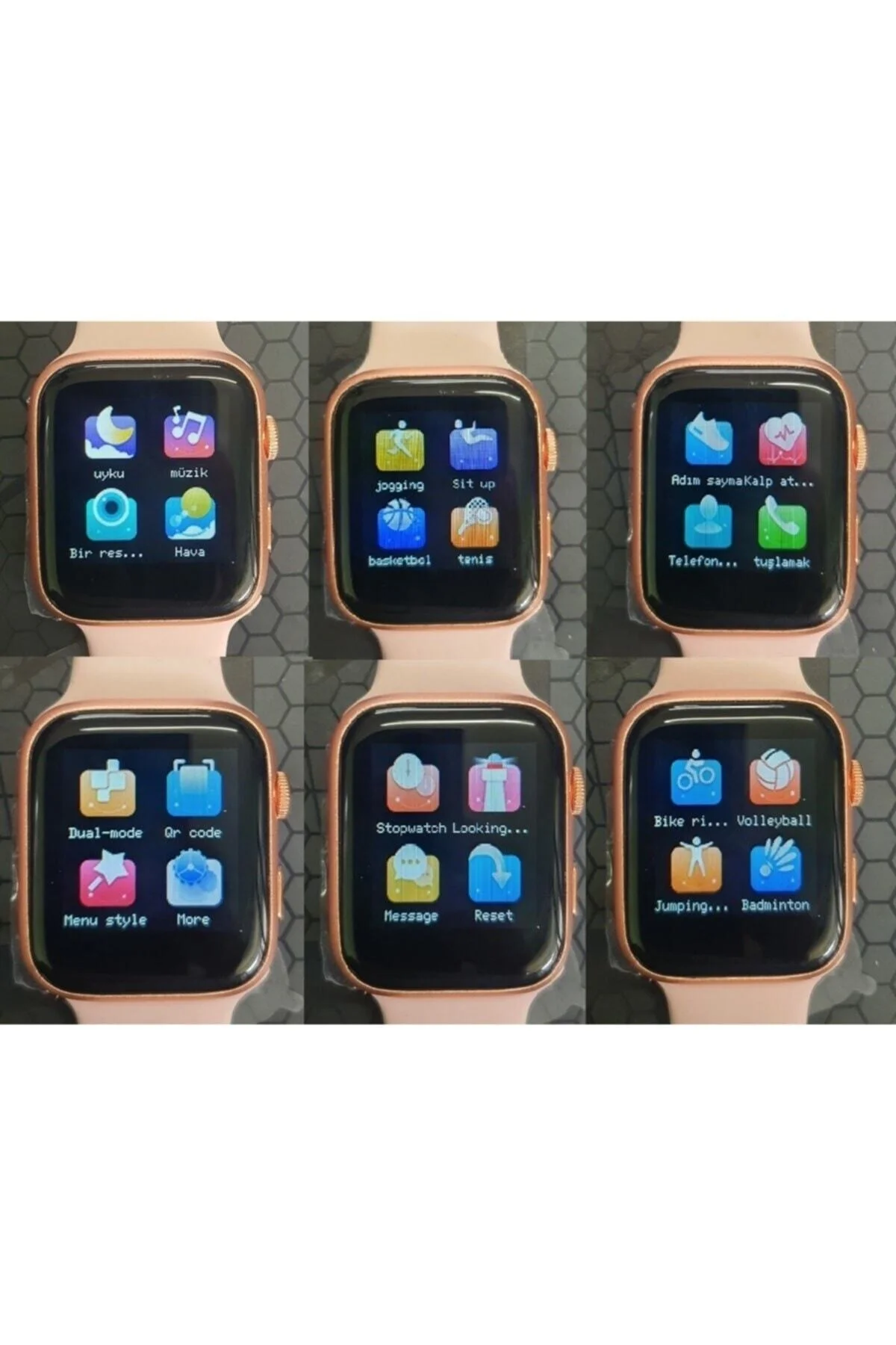 Akıllı Saat Nabız Ölçer Bileklik Adımsayar Smart Watch X7 Series 6 Mesaj Okuma Fitpro Siyah - pazariz Görsel 5