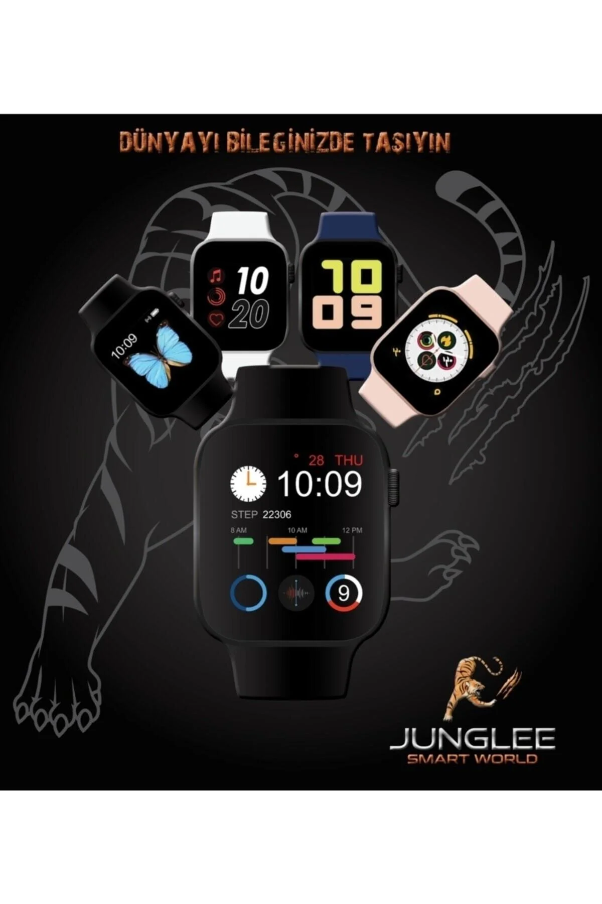 Akıllı Saat Nabız Ölçer Bileklik Adımsayar Smart Watch X7 Series 6 Mesaj Okuma Fitpro Siyah - pazariz Görsel 2