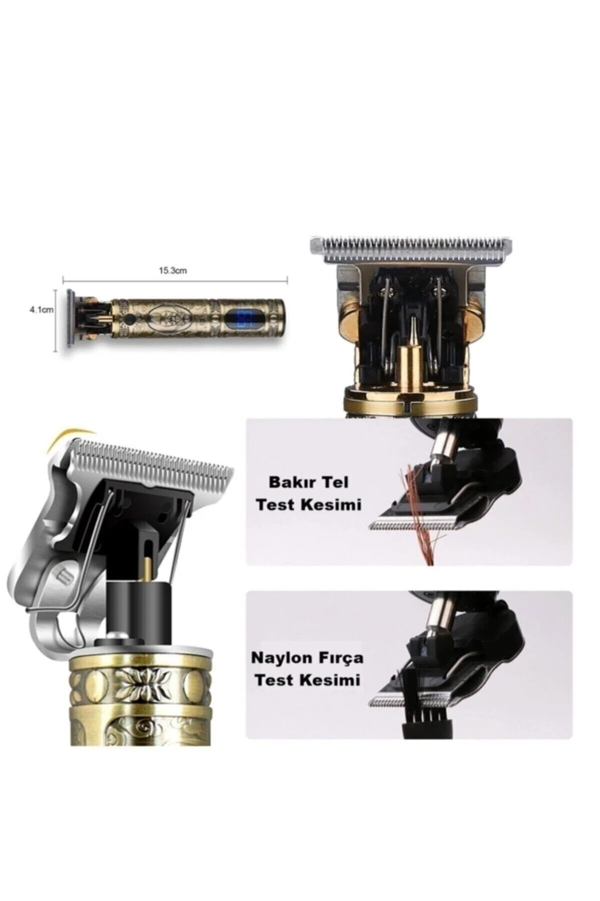 V-085 T-bıçak Komple Vucüt Kılı Traş Saç Ense Sakal Çizim Lazer Epilasyon Öncesi Tıraş Makin - pazariz Görsel 2