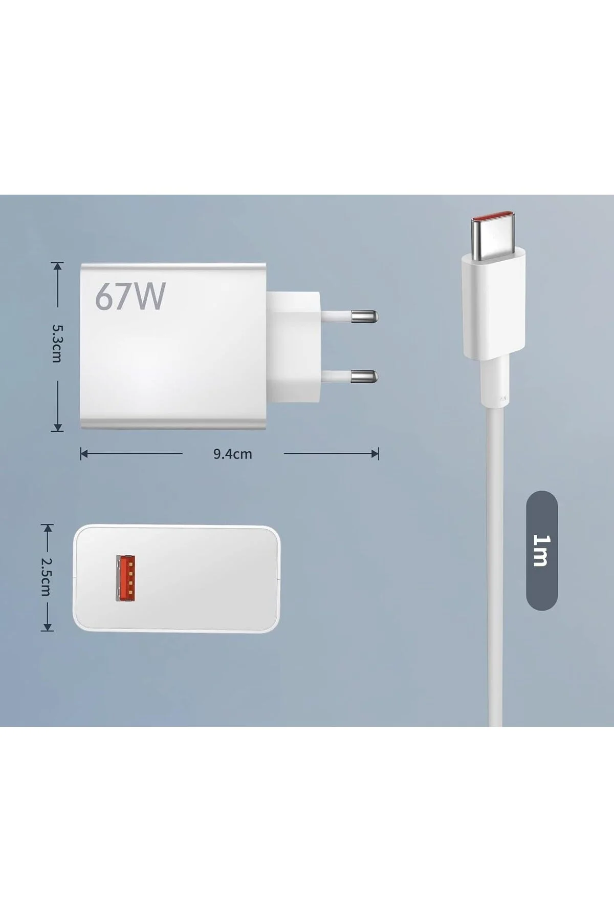 67 W QC 3.0 hızlı Charging Xiaomi/tüm Modellerle Uyumlu Type C Turbo Hızlı Şarj Aleti - pazariz Görsel 3
