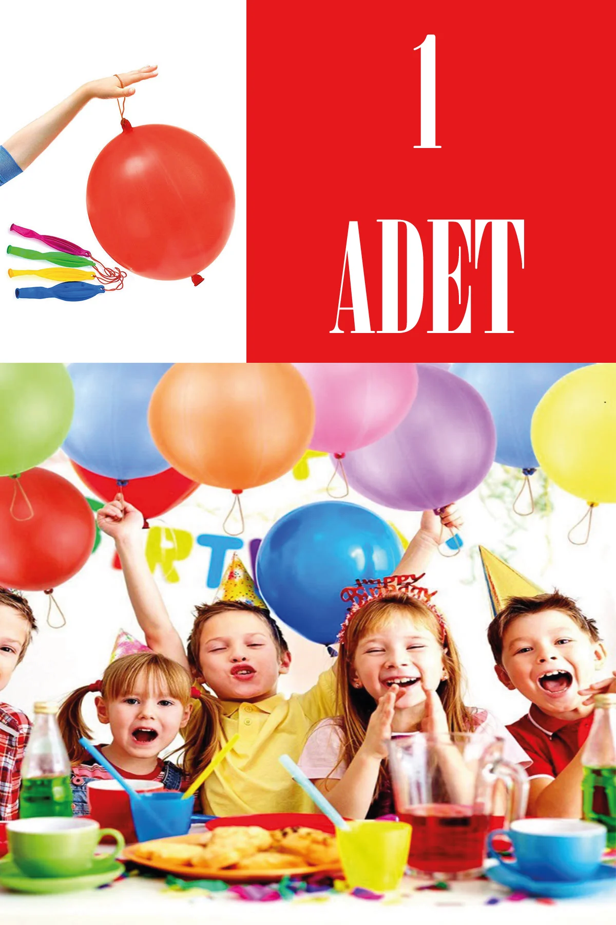 1 Adet Lastikli Zıpzıp Balon Ipli Punch Panç Büyük Balon Zıp Zıp Latex Balon Pastel Renkler