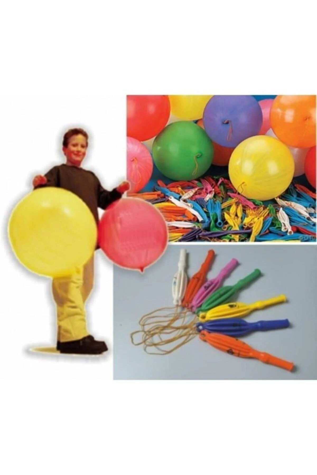 Lastikli Basket Balon Punch Balon Karışık Renk 5 Adet Balon