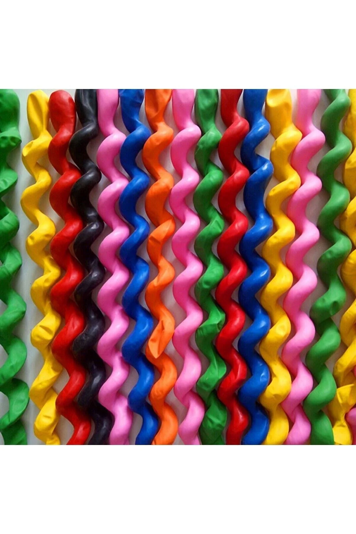 Spiral Burgu Balon Çok Renkli 100 Cm Parti Doğum Günü Parti Dekorasyon Twisted Balloon 20 Ad - pazariz Görsel 3