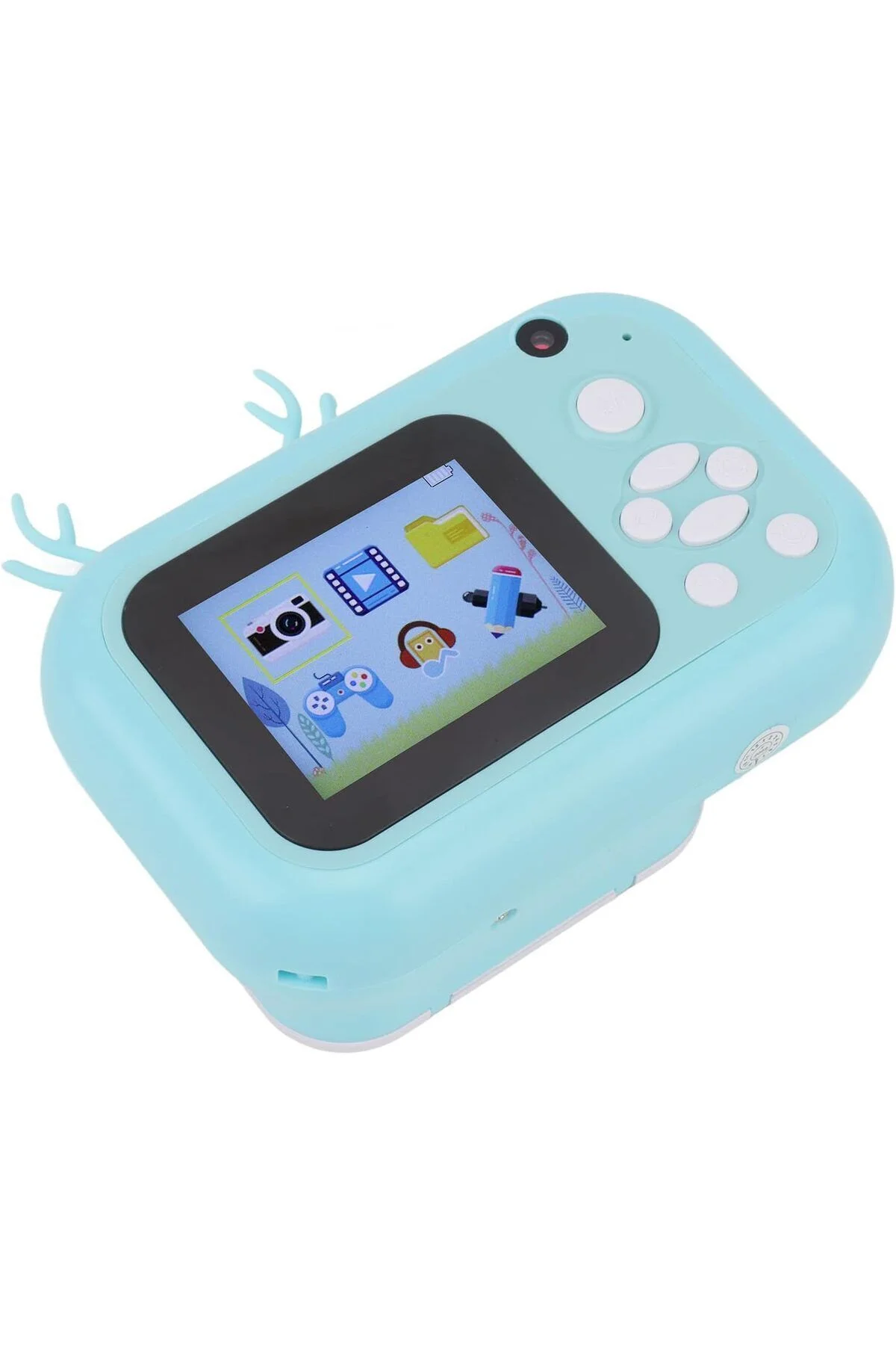 Anlık Termal Yazıcılı Dijital Çocuk Kamerası Geyikli 2.4 İnç HD Photo Printer Camera Pembe - pazariz Görsel 4