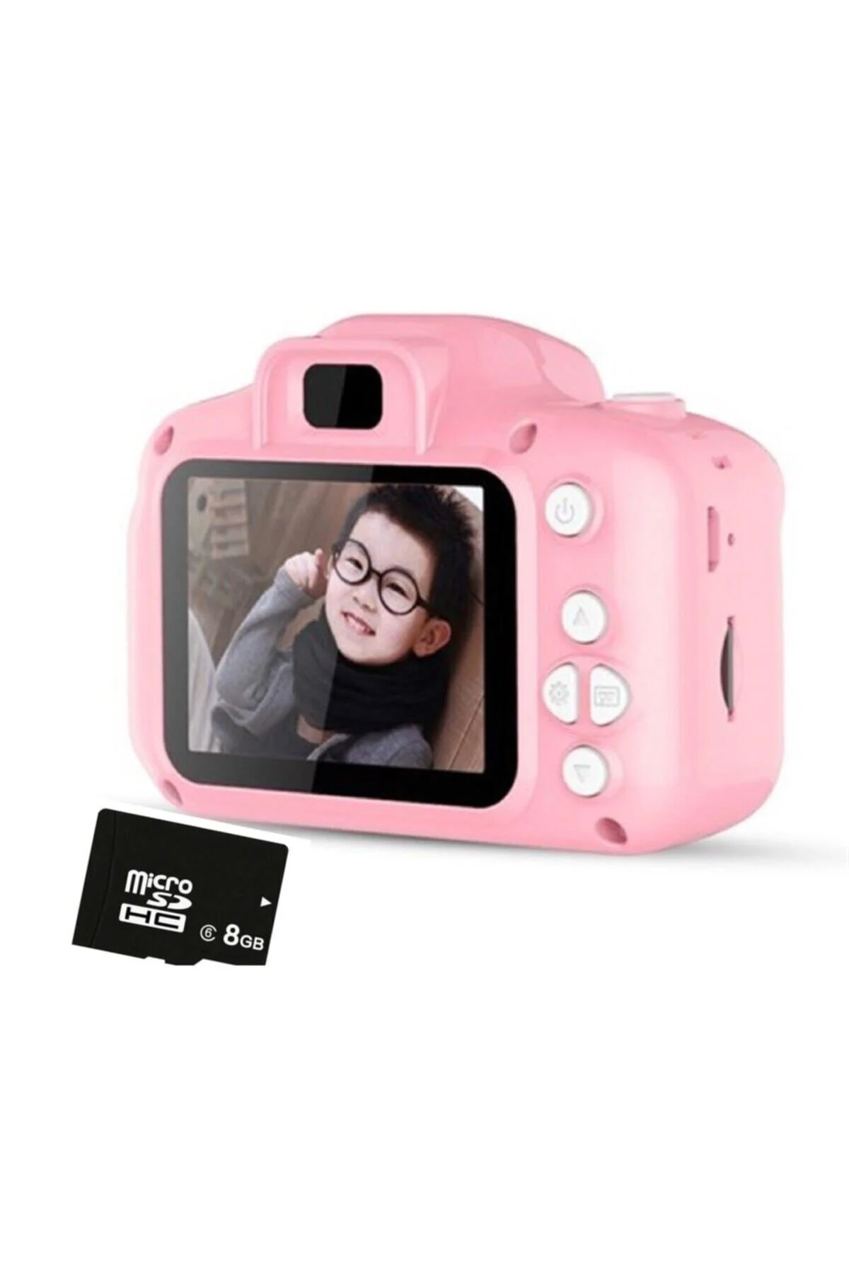 Mini 1080p Çocuklar Için Dijital Fotoğraf Makinesi-oyun,video,filtre-son Versiyon 8 Gb Sd Ka
