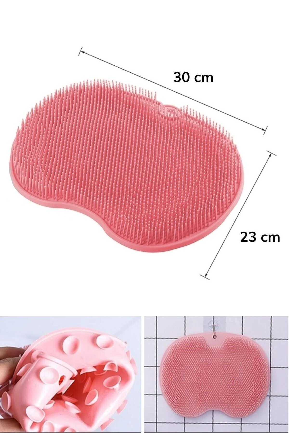 Pazarız Çok Amaçlı Vantuzlu Esnek Yumuşak Banyo El Ayak Vücut Plastik Duş Matı Plastik Banyo Matı - pazariz Görsel 6