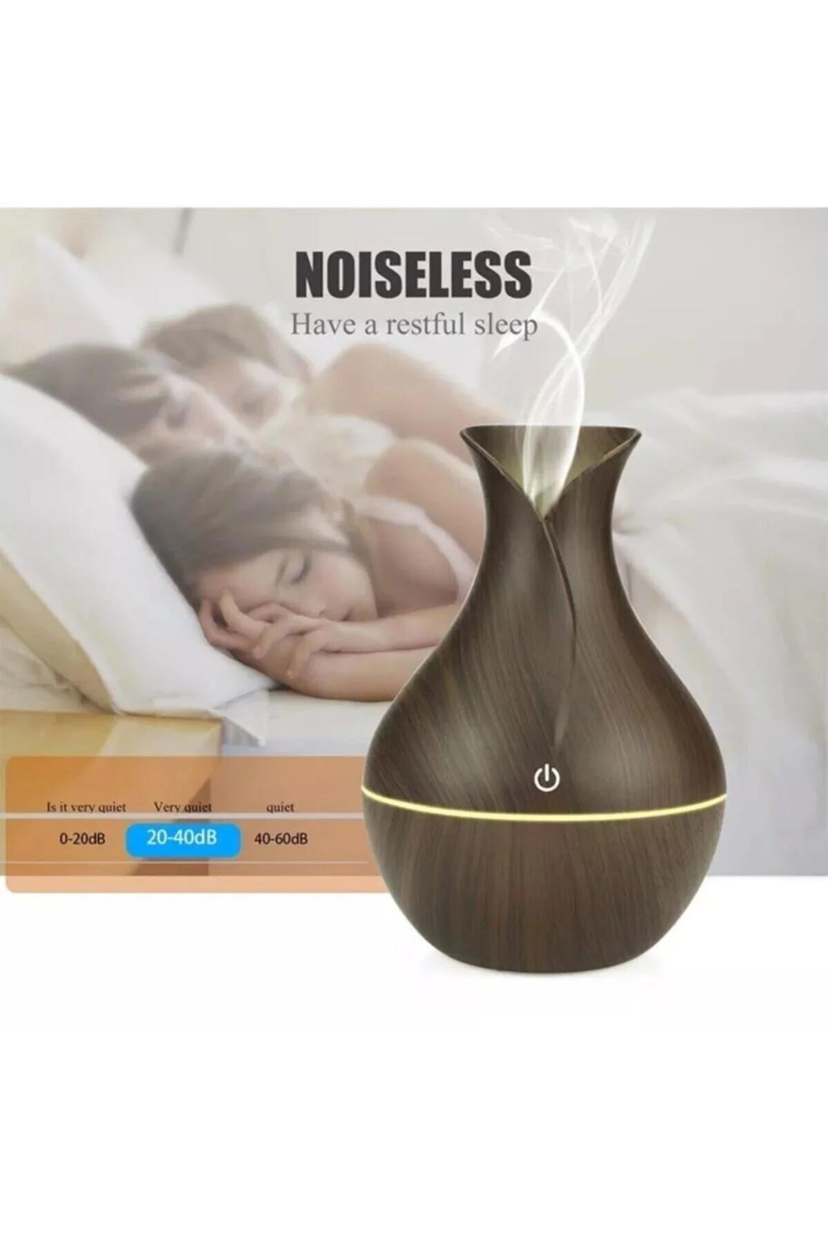 Ultrasonic Aroma Terapi Oda Hava Nemlendirici Led Işıklı Humudifier - pazariz Görsel 2