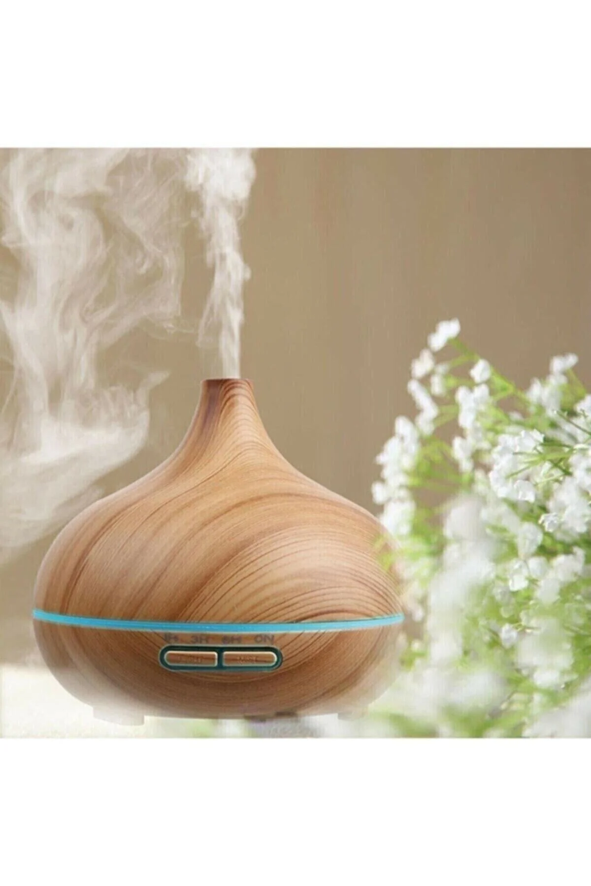 Uzaktan Kumandalı Aroma Difüzörü Ultrasonik Hava Nemlendirici 7 Renk Led - pazariz Görsel 3