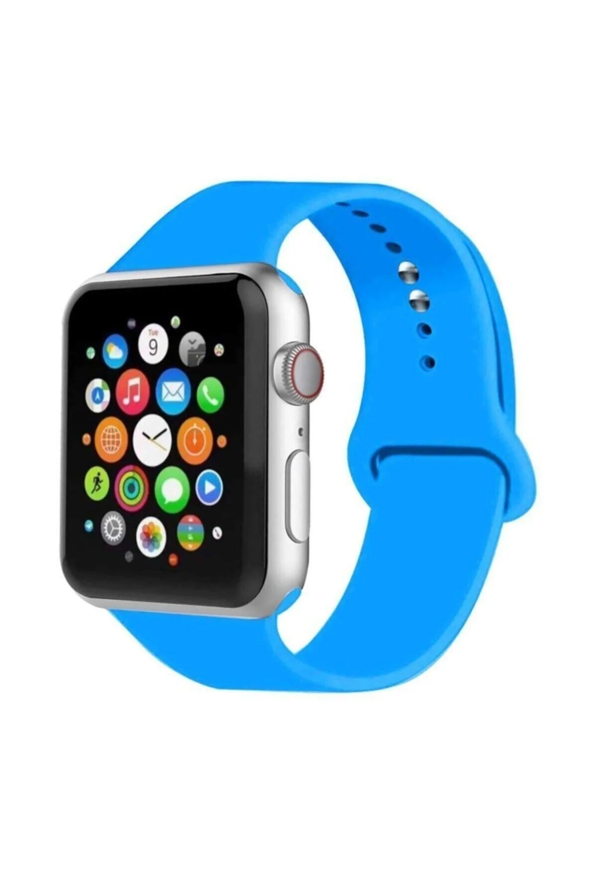 Apple Watch Uyumlu Kayış Seri 7 - 6 - Se - 5 - 4 - 3 - 2 - 1 - 42mm 44mm - Gri