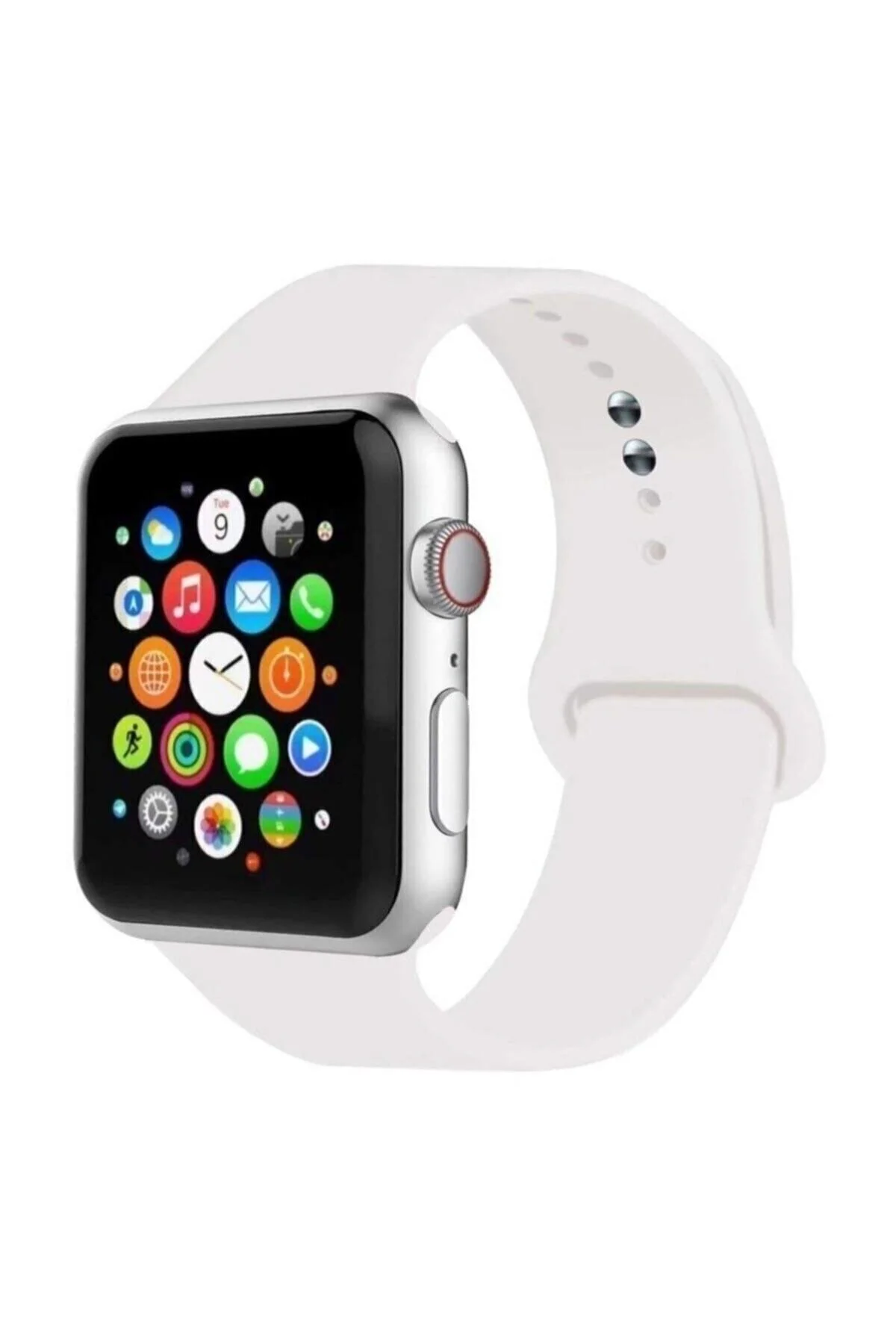 Apple Watch Uyumlu Kayış Seri 7 - 6 - Se - 5 - 4 - 3 - 2 - 1 38mm 40mm - Açık Kırmızı - pazariz Görsel 2