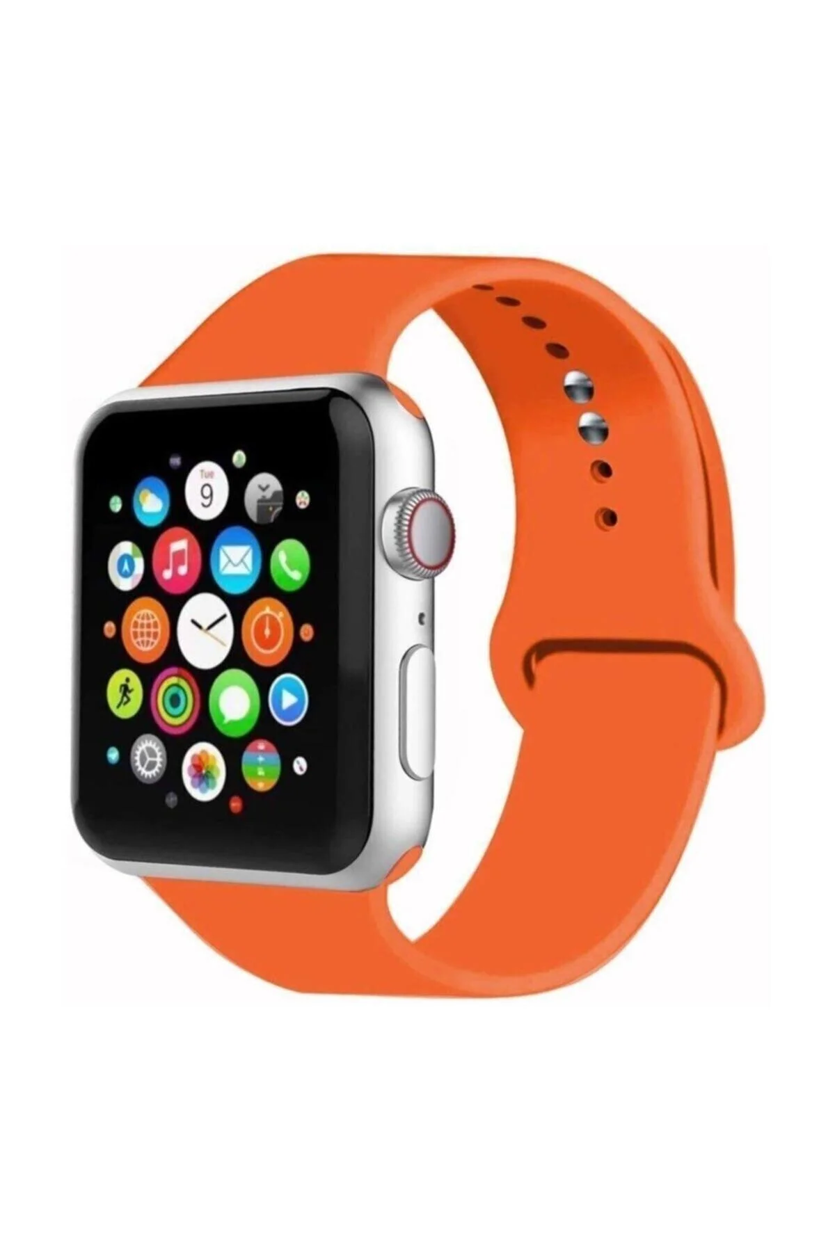 Apple Watch Uyumlu Silikon Delikli Kordon Watch Uyumlu Uyumlu Kayış Seri 38mm/40mm