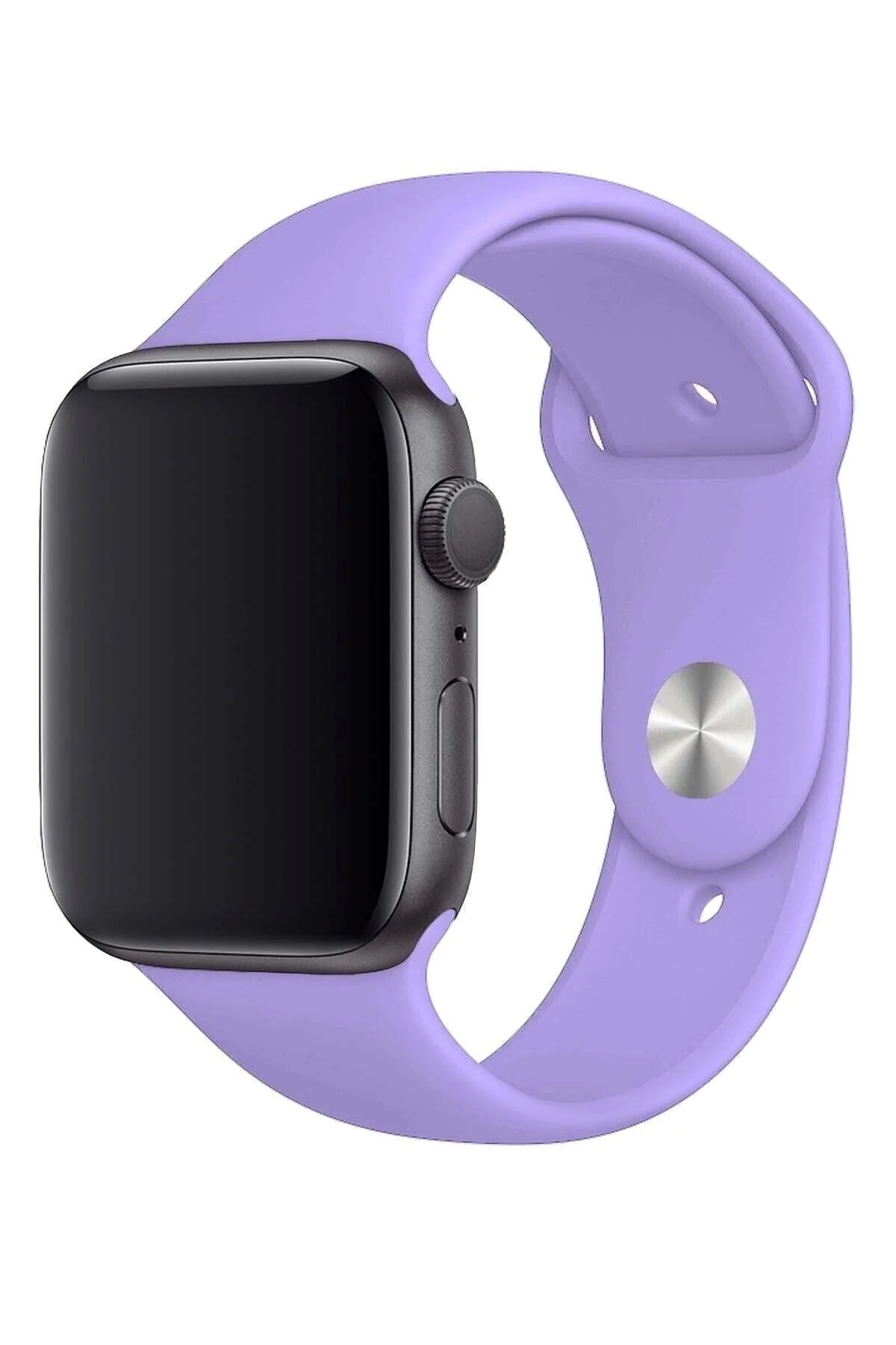 Apple Watch Uyumlu 3 4 5 6 7 8 Se Delikli 42 44 45mm Kordon Kayış Bileklik Klasik Silikon - pazariz Görsel 2