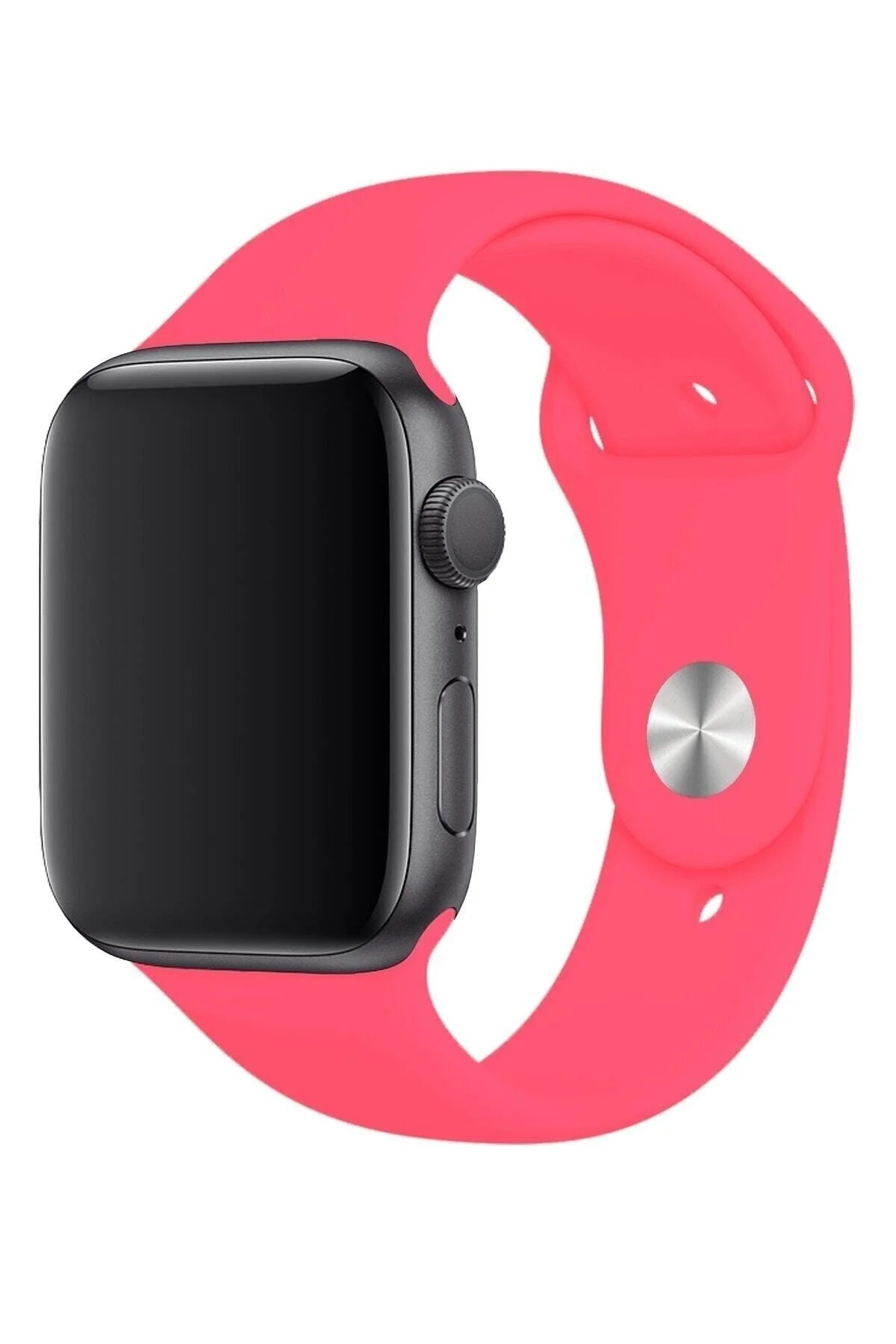 Apple Watch Uyumlu 2 3 4 5 6 7 Se Delikli 42 44 45mm Kordon Kayış Bileklik Klasik Silikon - pazariz Görsel 2