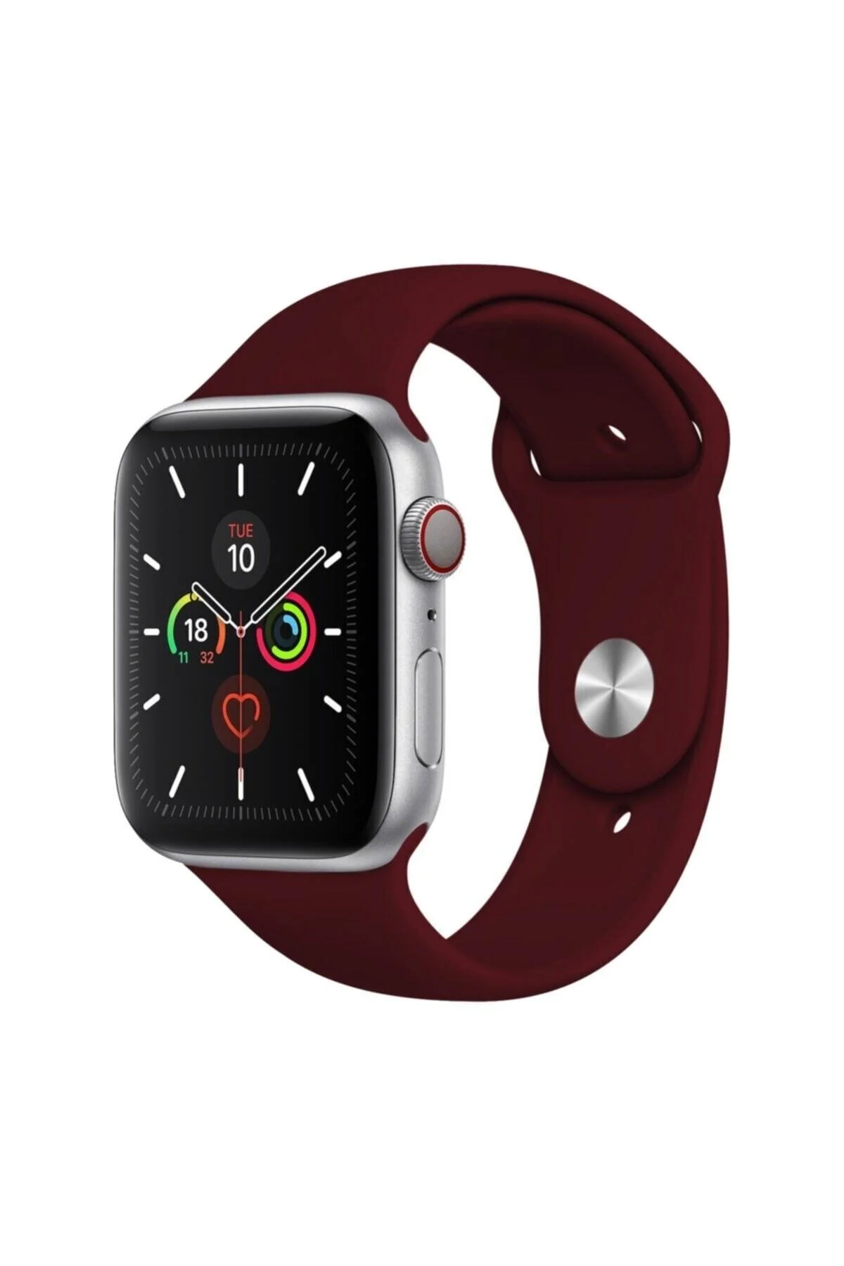 Apple Watch Uyumlu Kordon 2 3 4 5 6 Se Seri Uyumlu 42 Mm Ve 44 Mm Kayış - Bordo