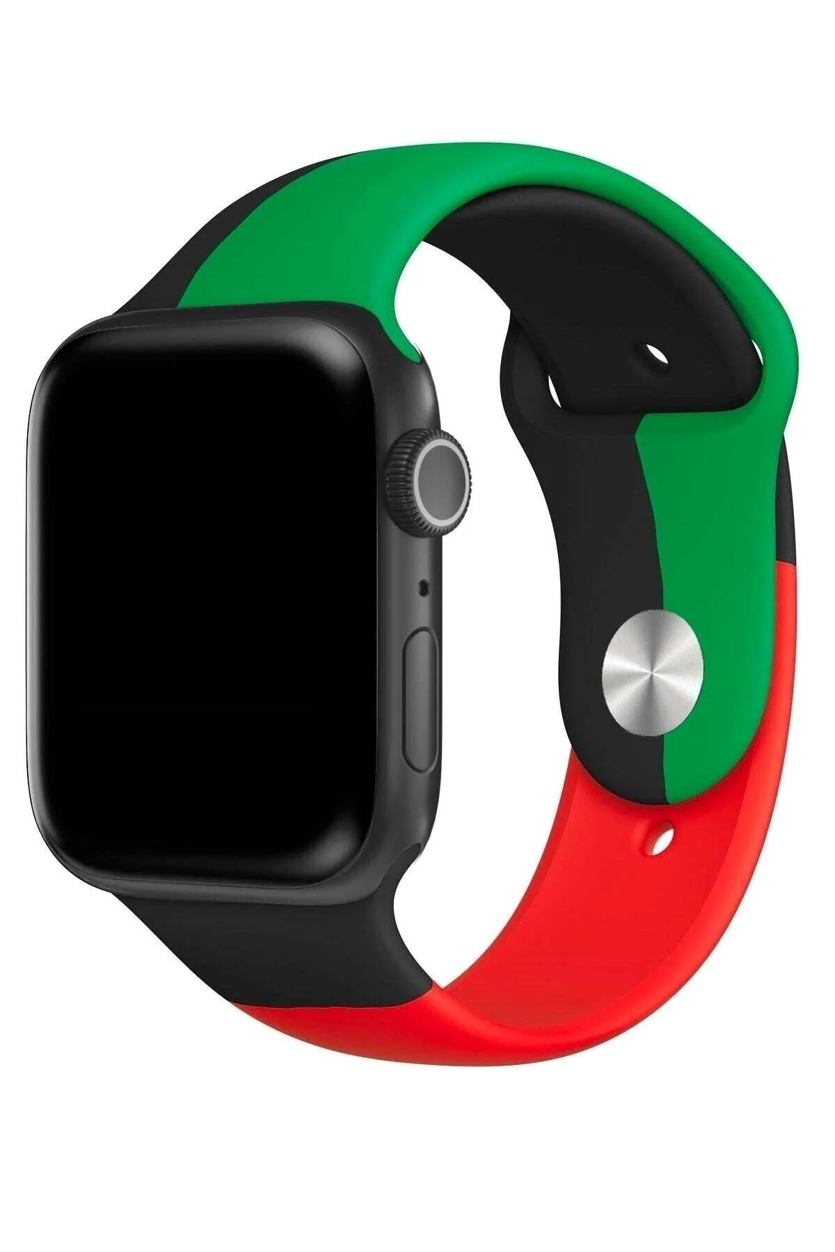 Apple Watch Uyumlu 3 4 5 6 7 8 Se Delikli 42 44 45mm Kordon Kayış Bileklik Klasik Silikon - pazariz Görsel 2