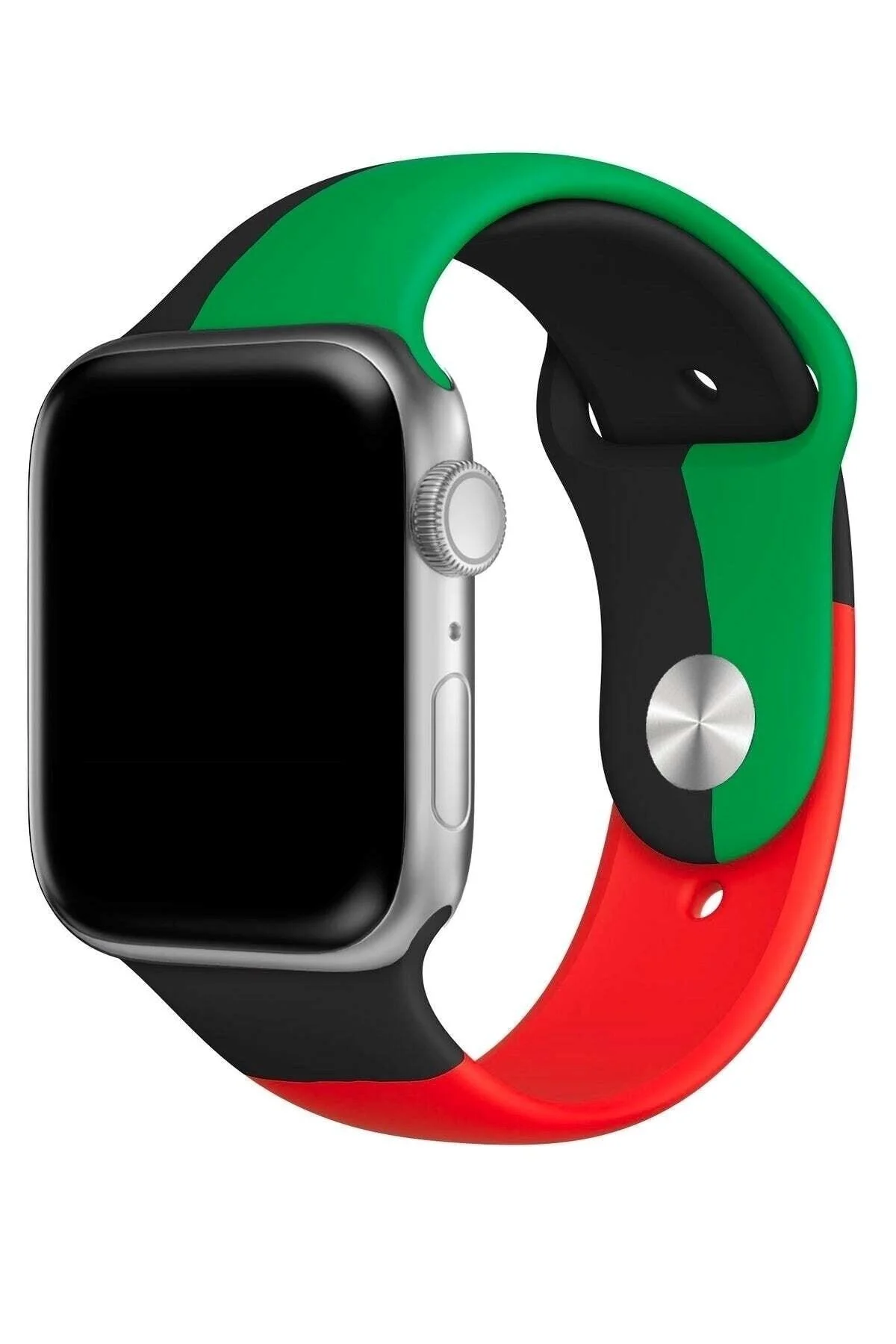 Apple Watch Uyumlu 3 4 5 6 7 8 Se Delikli 42 44 45mm Kordon Kayış Bileklik Klasik Silikon - pazariz Görsel 4