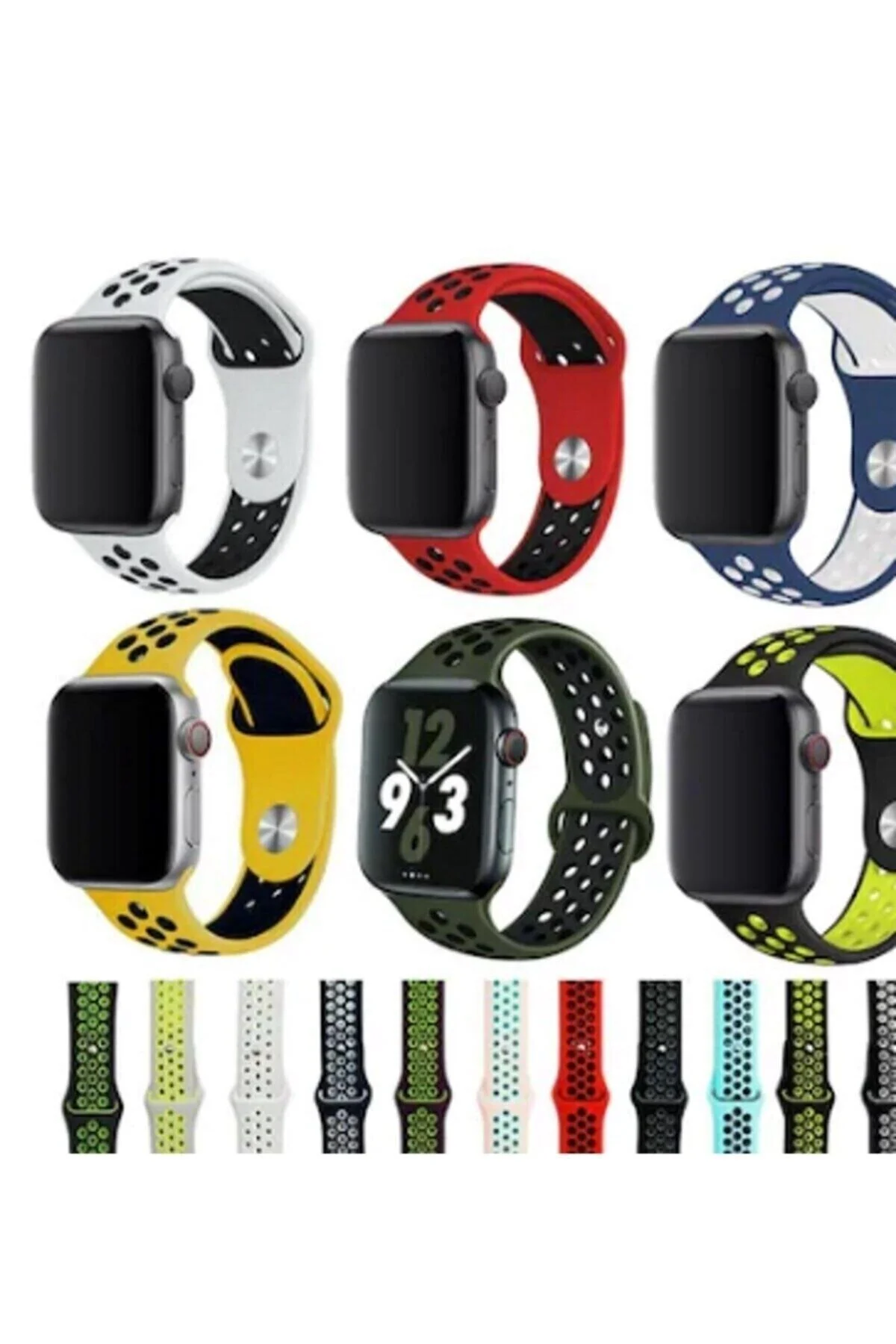 Apple Watch Uyumlu Kordon 2 3 4 5 Seri 42 Mm Ve 44 Mm Silikon Kordon Kayış - pazariz Görsel 2