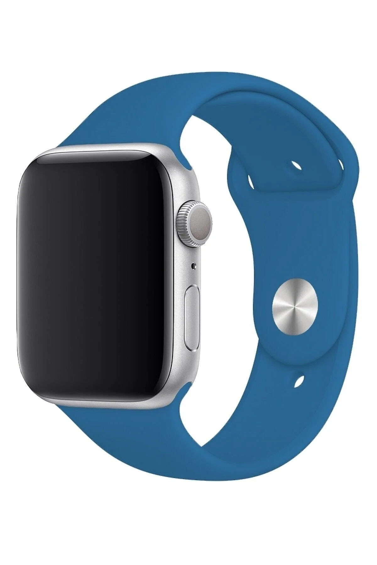 Apple Watch Uyumlu 3 4 5 6 7 8 Se Delikli 42 44 45mm Kordon Kayış Bileklik Klasik Silikon - pazariz Görsel 4