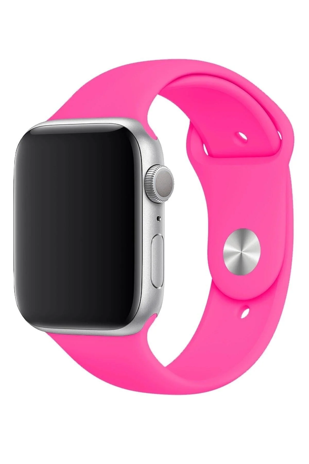Apple Watch Uyumlu 3 4 5 6 7 8 Se Delikli 38 40 41mm Kordon Kayış Bileklik Klasik Silikon - pazariz Görsel 4