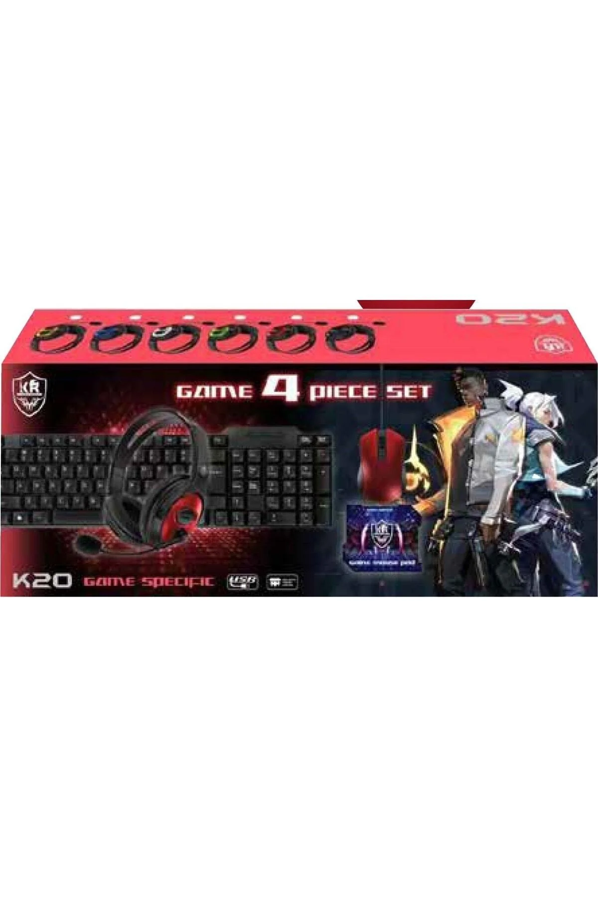 Oyuncu Seti Klavye+mouse Mouse Pad+kulaklık K20
