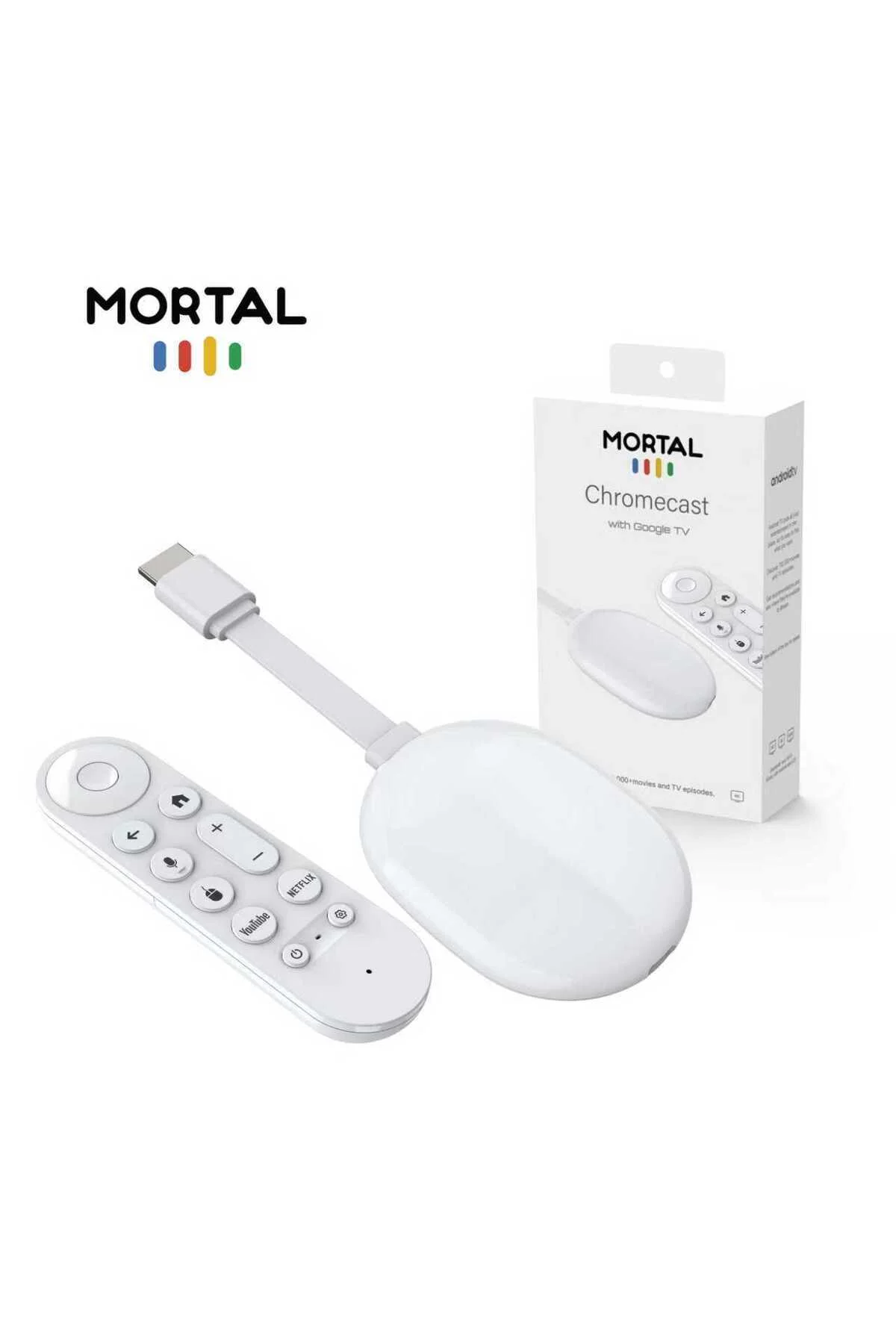 2026 Android 14 Chromecast 4K akıllı Google TVYayın Akışı Ses Kontrolü 2GB/16GB