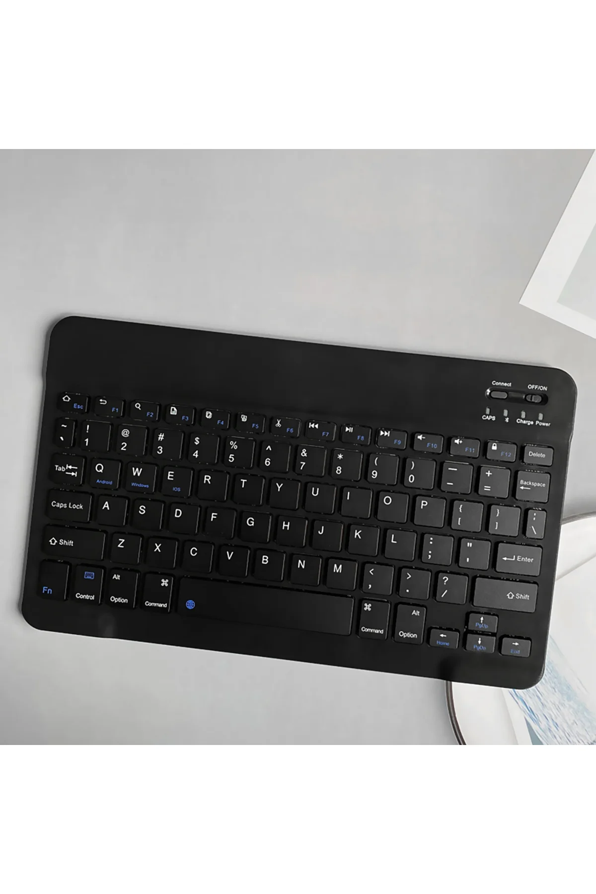 Klavye Mouse Seti Uyumlu Klavye Mouse Set Mini Q Kablosuz 2.4G Wirelless Multimedya Siyah - pazariz Görsel 2