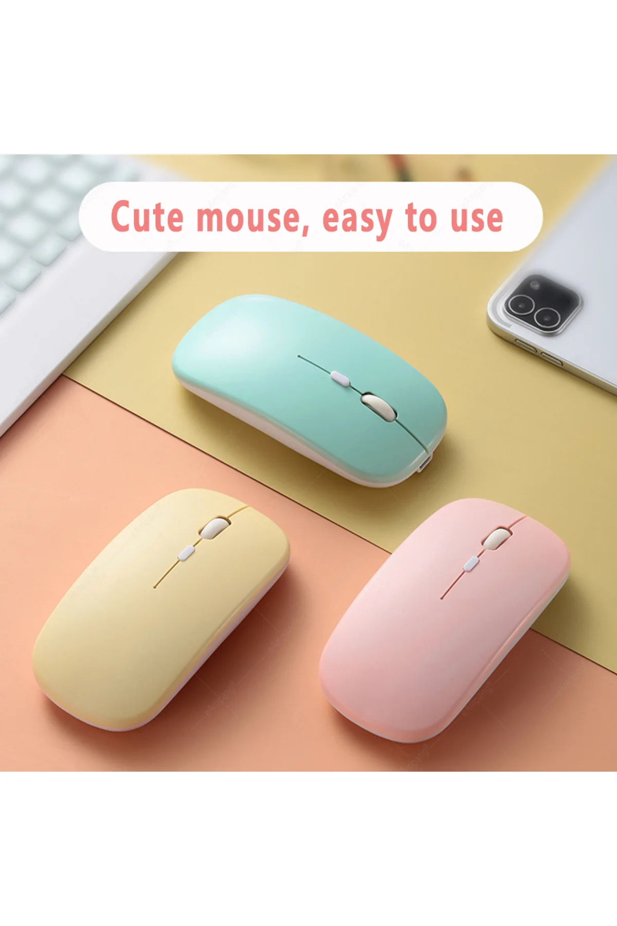 Klavye Mouse Seti Uyumlu Klavye Mouse Set Mini Q Kablosuz 2.4G Wirelless Multimedya Siyah - pazariz Görsel 6