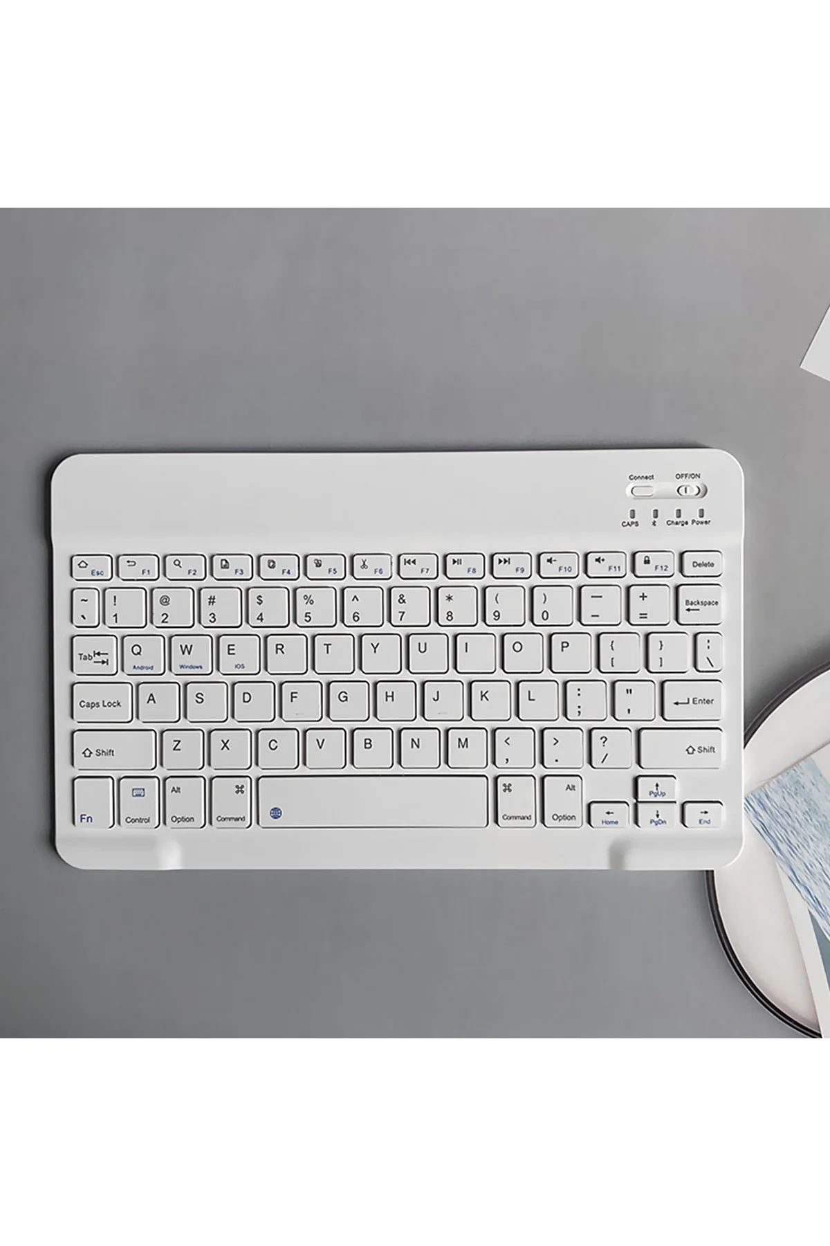 Klavye Mouse Seti Klavye Mouse Set Mini Kablosuz 2.4G Wirelless Multimedya Beyaz