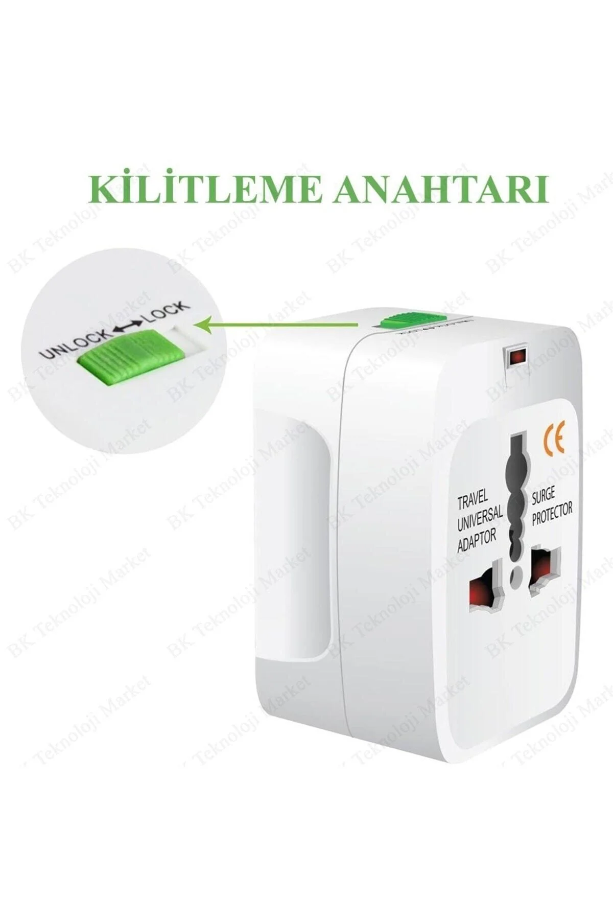 Universal Çok Amaçlı Seyahat Adaptörü - pazariz Görsel 6