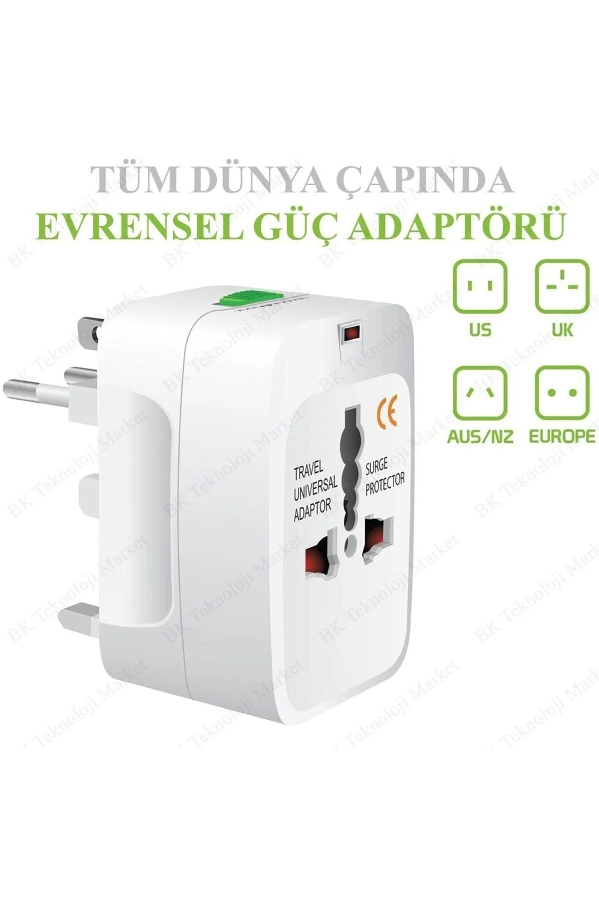 Universal Çok Amaçlı Seyahat Adaptörü - pazariz Görsel 7