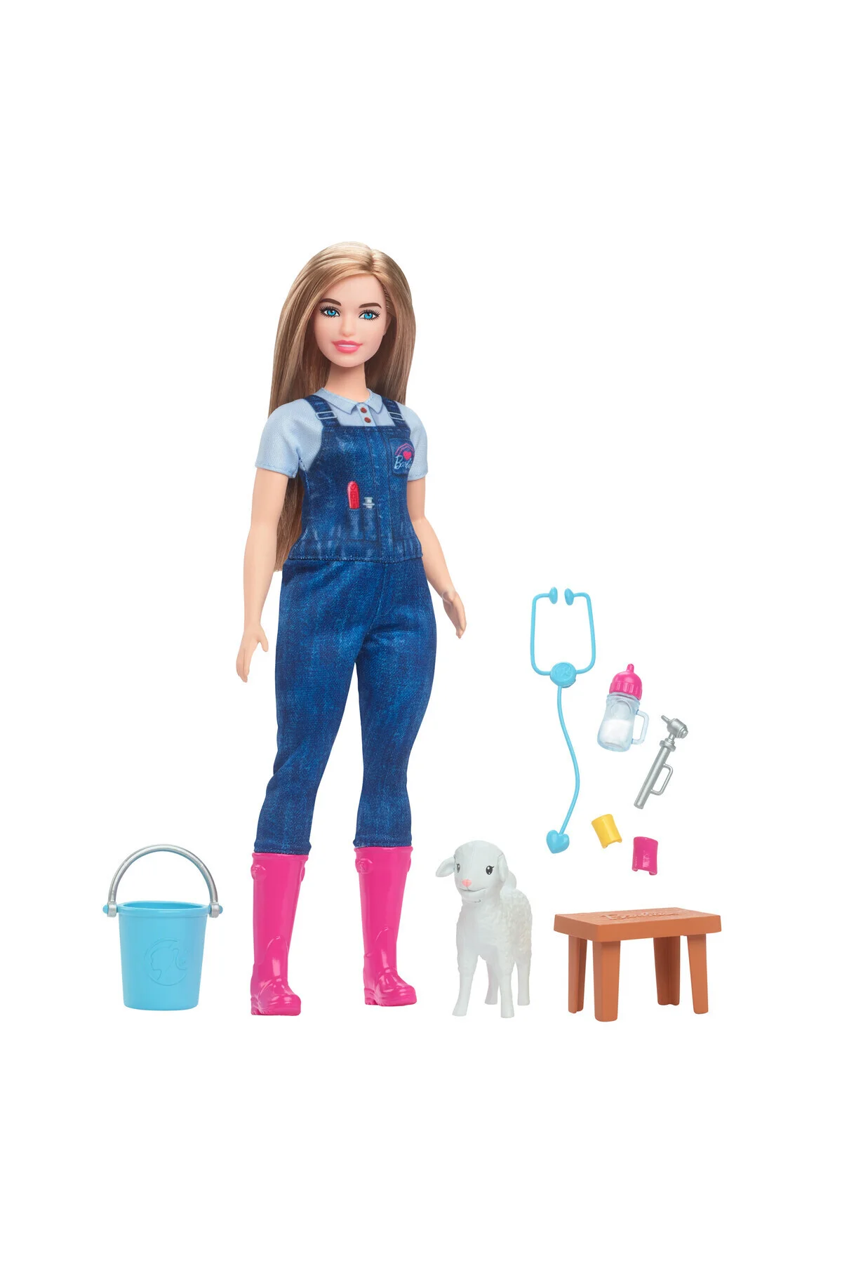 Barbie® Çiftlik Veterineri, 65. Yıl Dönümü Kariyer Koleksiyonu, Veteriner bebek 10 aksesuar HRG42