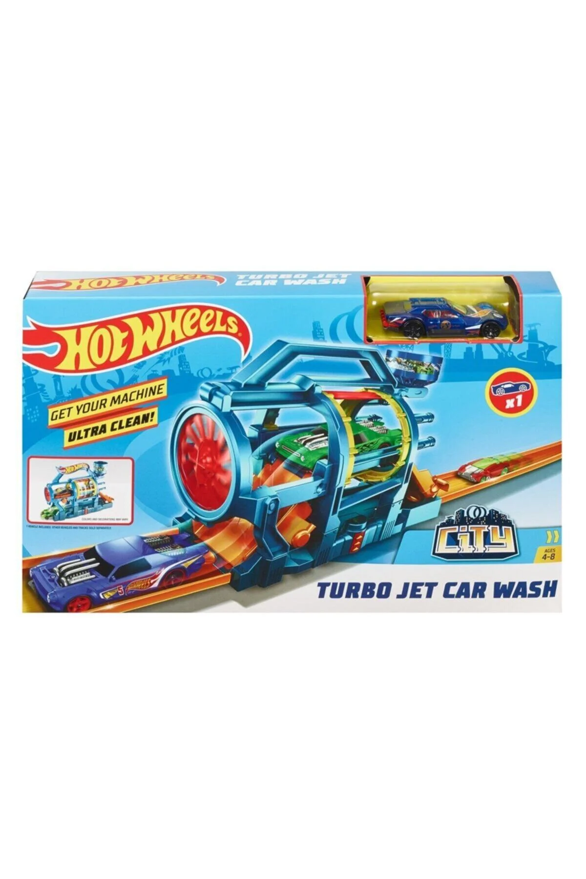 Şehir Başlangıç Setleri Fjn34 Fjn35 Turbo Jet Araba Yıkama - HOT WHEELS Görsel 3