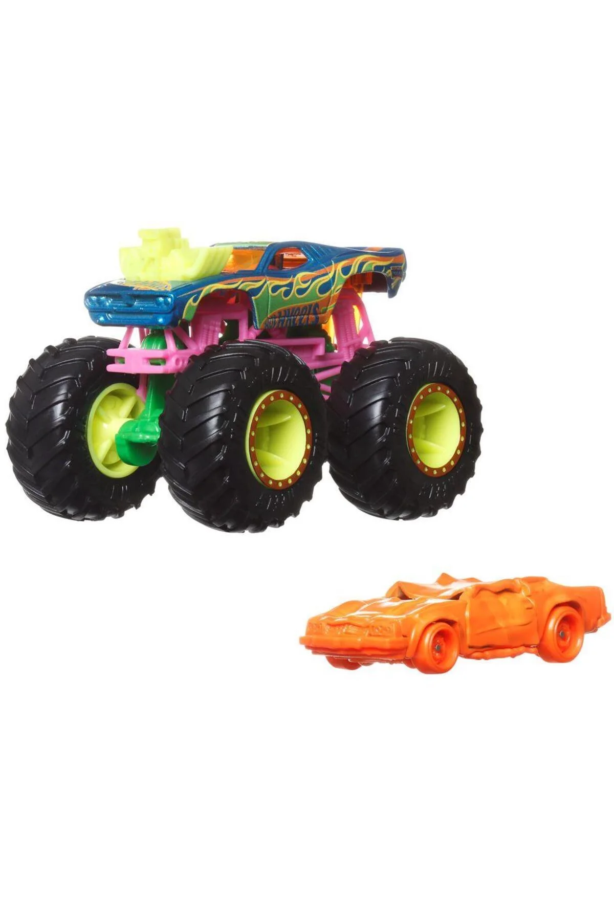 Monstr Trucks ve Araba Seti 1:64 Arabalar RODGER DODGER GRH81-HWN37 - HOT WHEELS Görsel 2