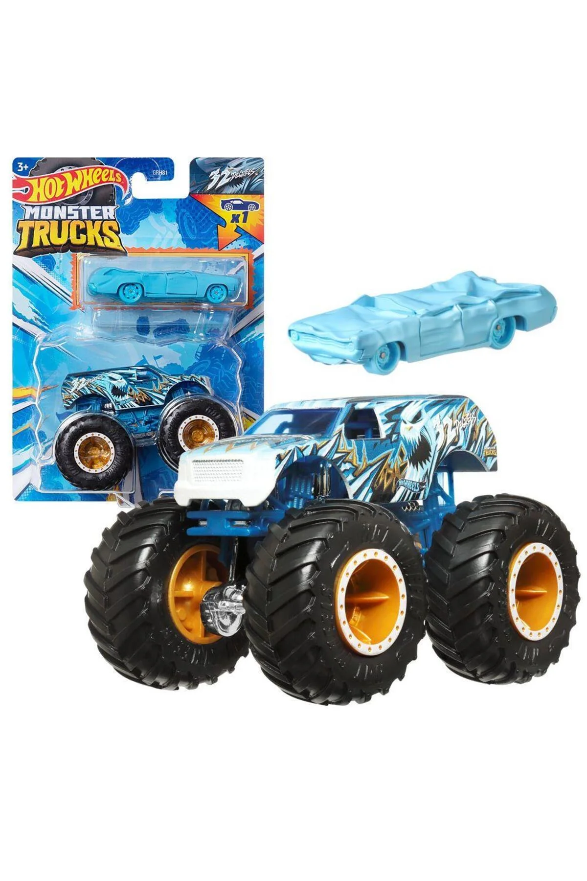 Monstr Trucks ve Araba Seti 1:64 Arabalar 32 Degrees GRH81-HWN35