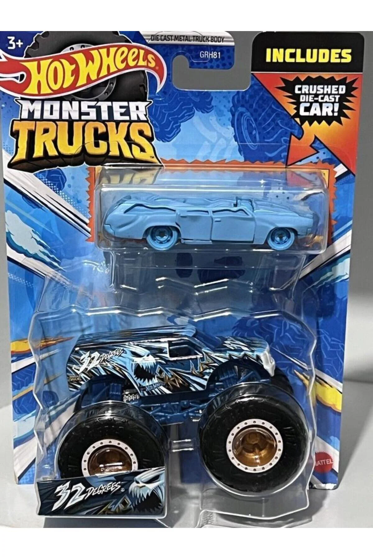 Monstr Trucks ve Araba Seti 1:64 Arabalar 32 Degrees GRH81-HWN35 - HOT WHEELS Görsel 2