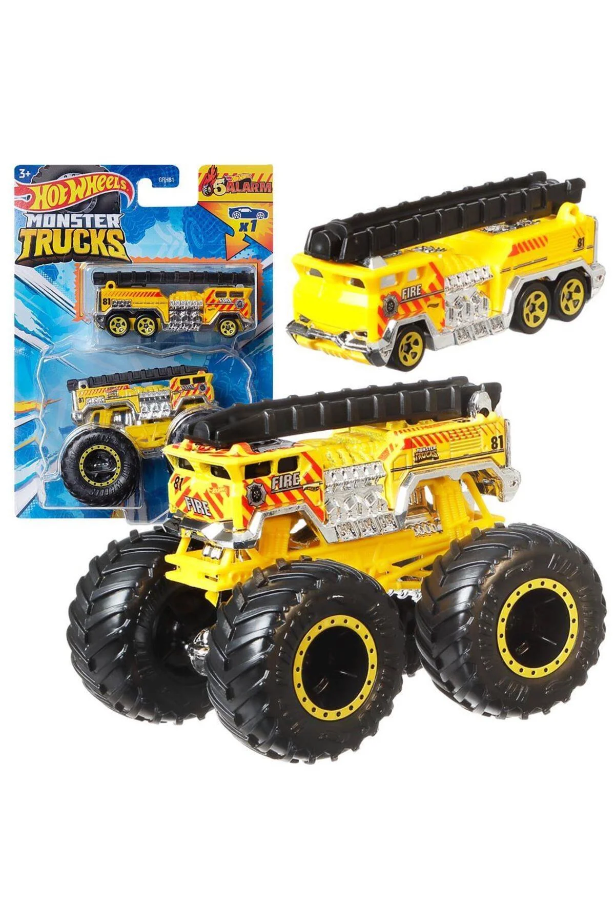 Monstr Trucks ve Araba Seti 1:64 Arabalar 5 ALARM GRH81-HWN39