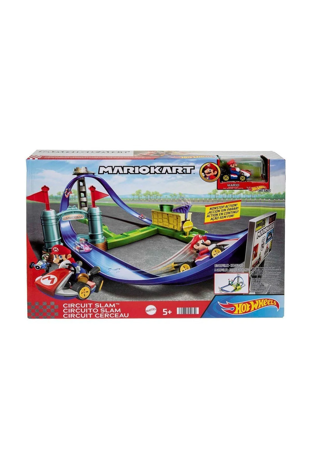 HGK59 HW Mario Kart Keskin Dönüşler Pist Seti /Hot Wheels