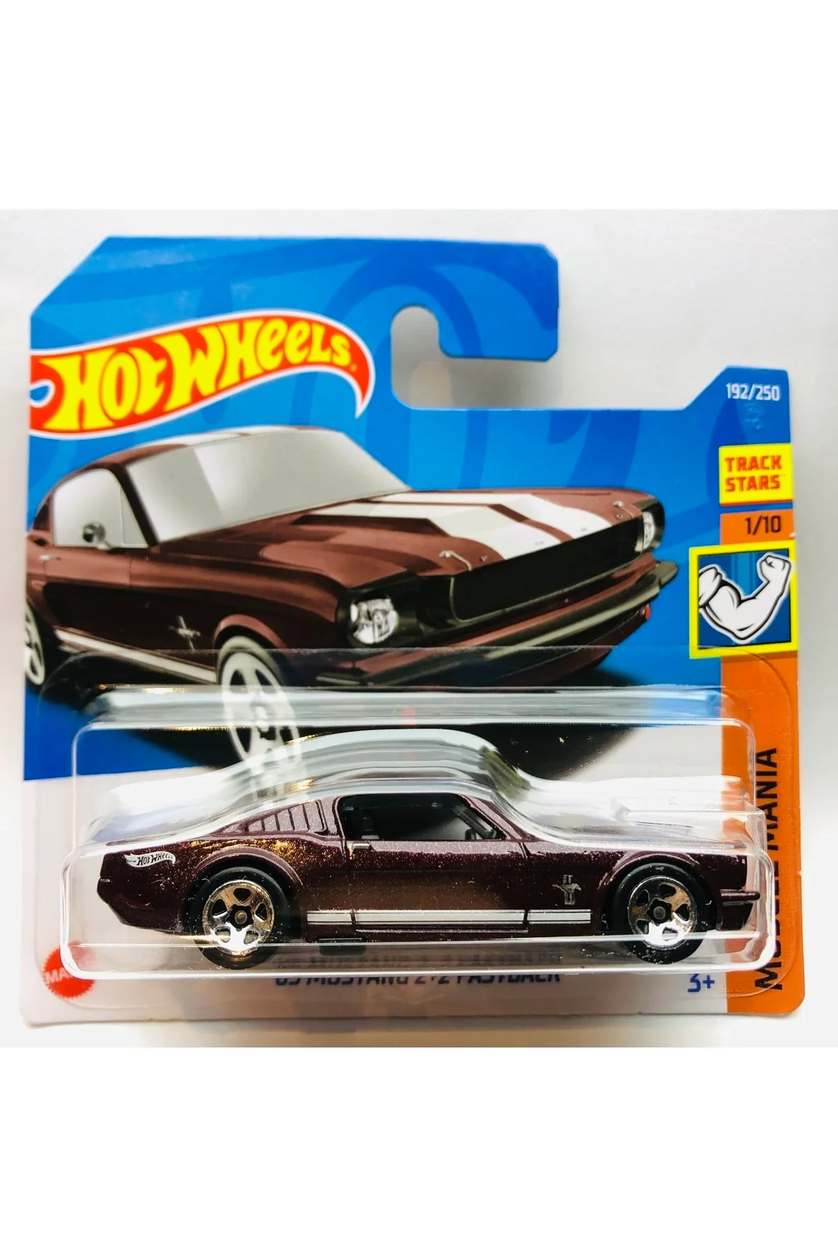 Yeni - New 65 F0rd Mustang 2+2 Fastback Mini Araba 1:64 Ölçek Hotwheels Marka 1/10
